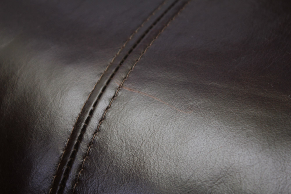 Bernhardt Leather and Fabric Oversized Armchair