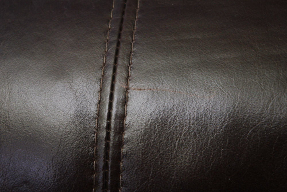 Bernhardt Leather and Fabric Oversized Armchair