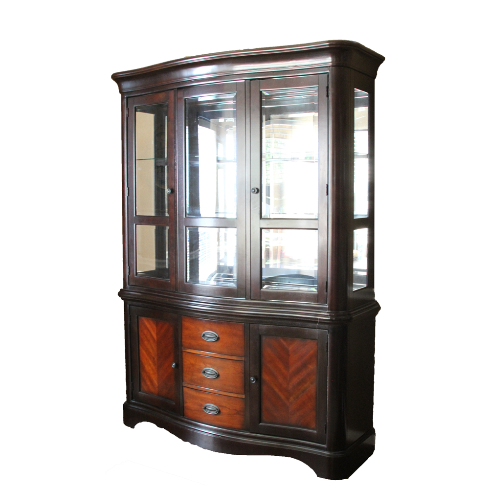Contemporary Glazed-Door China Cabinet