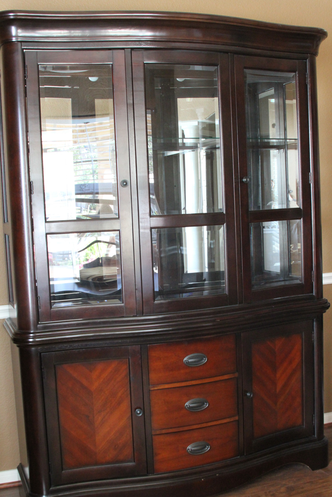 Contemporary Glazed-Door China Cabinet