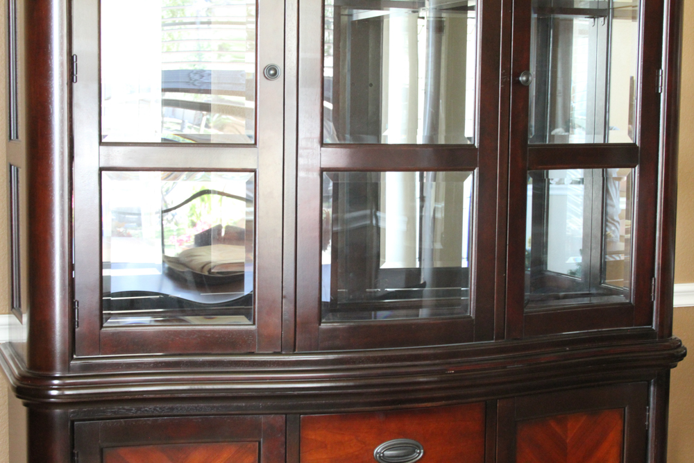 Contemporary Glazed-Door China Cabinet