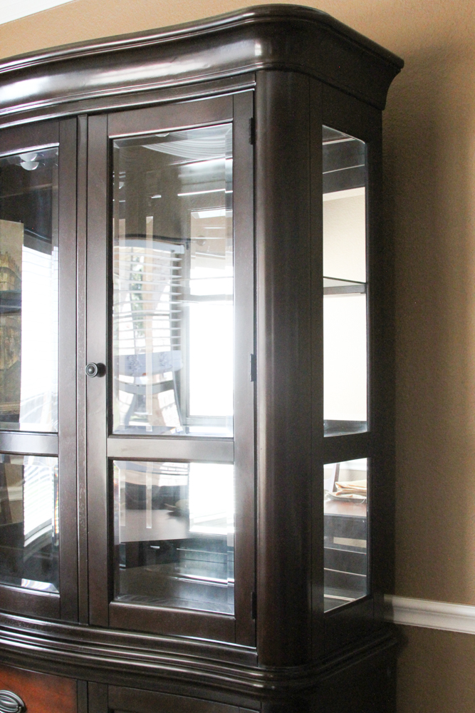 Contemporary Glazed-Door China Cabinet