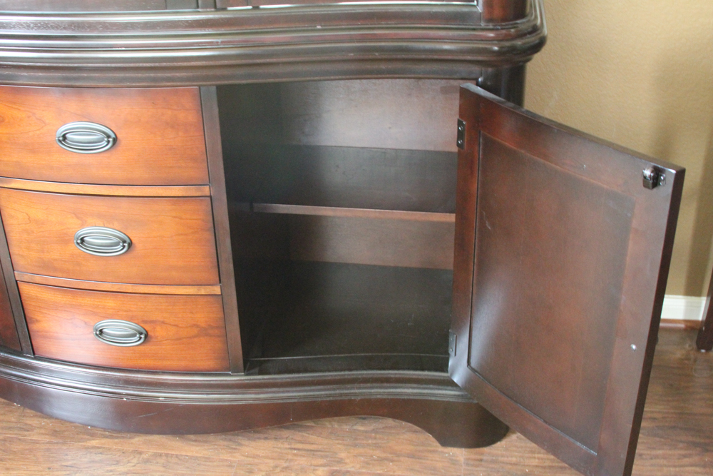 Contemporary Glazed-Door China Cabinet