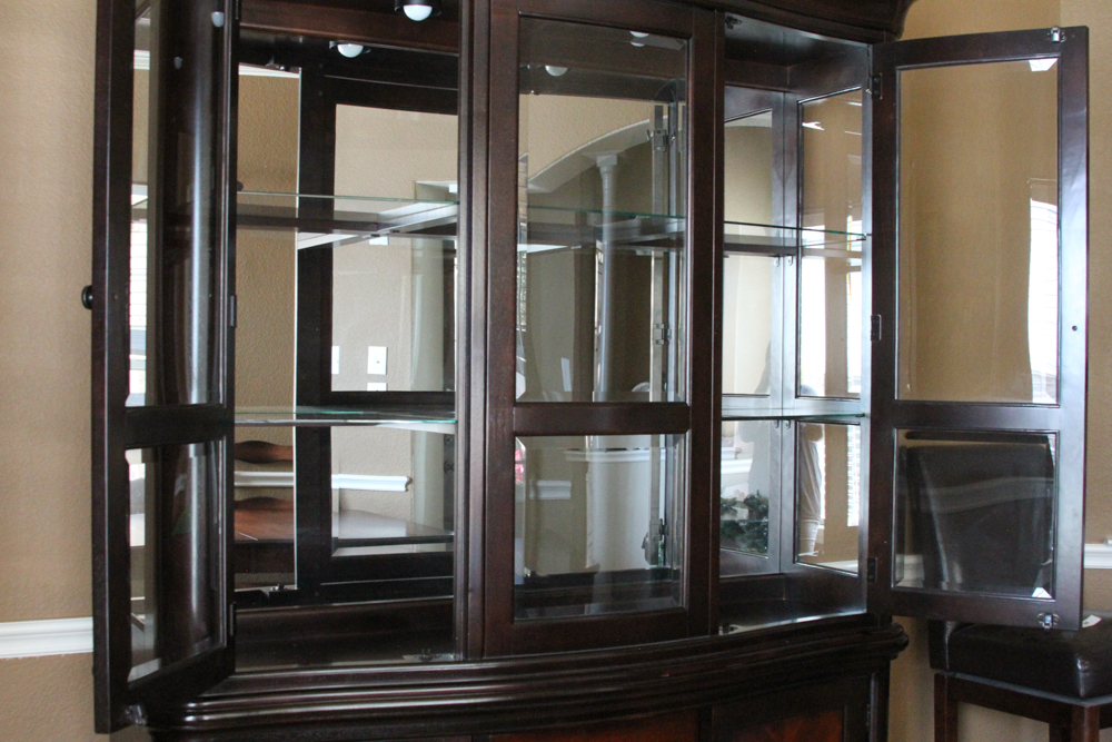 Contemporary Glazed-Door China Cabinet