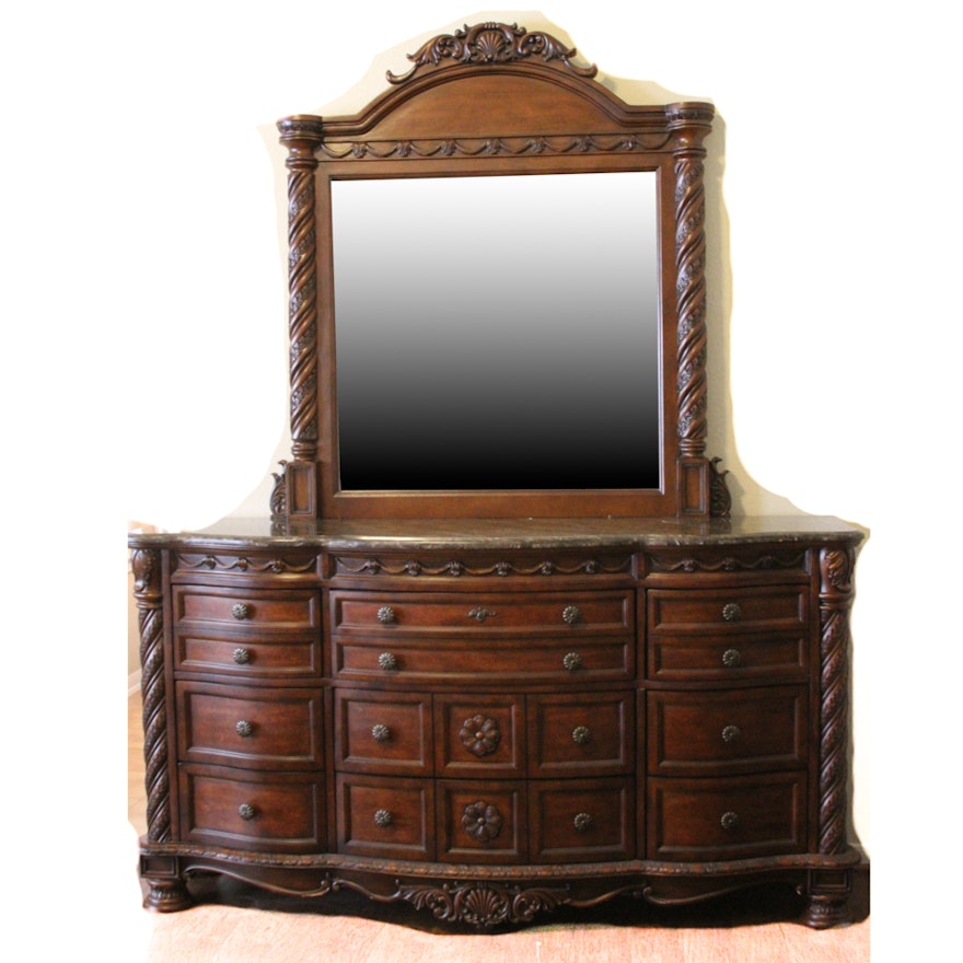 Ashley Furniture "North Shore" Dresser With Mirror