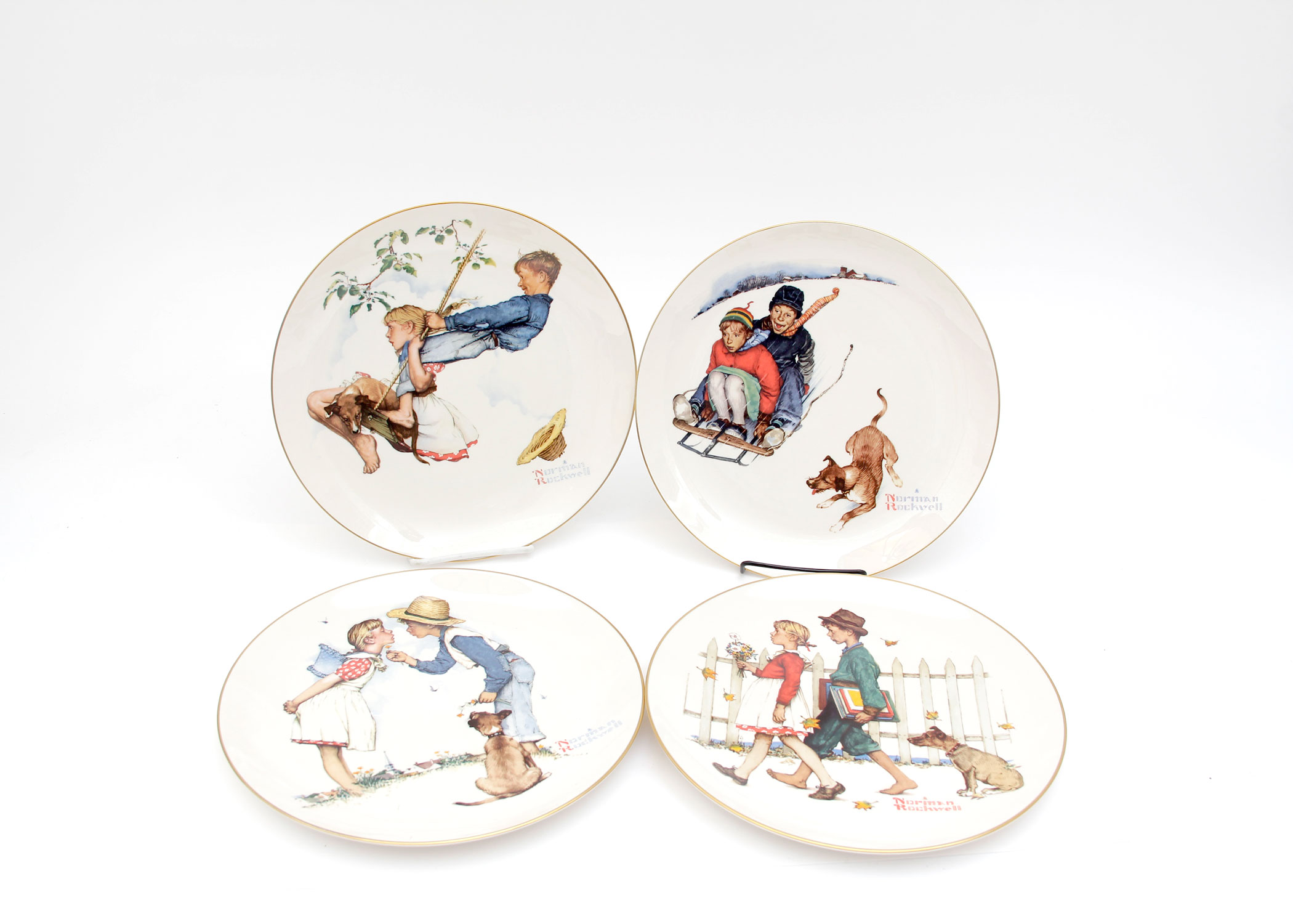 Norman Rockwell Collector Plates and Coffee Table Book
