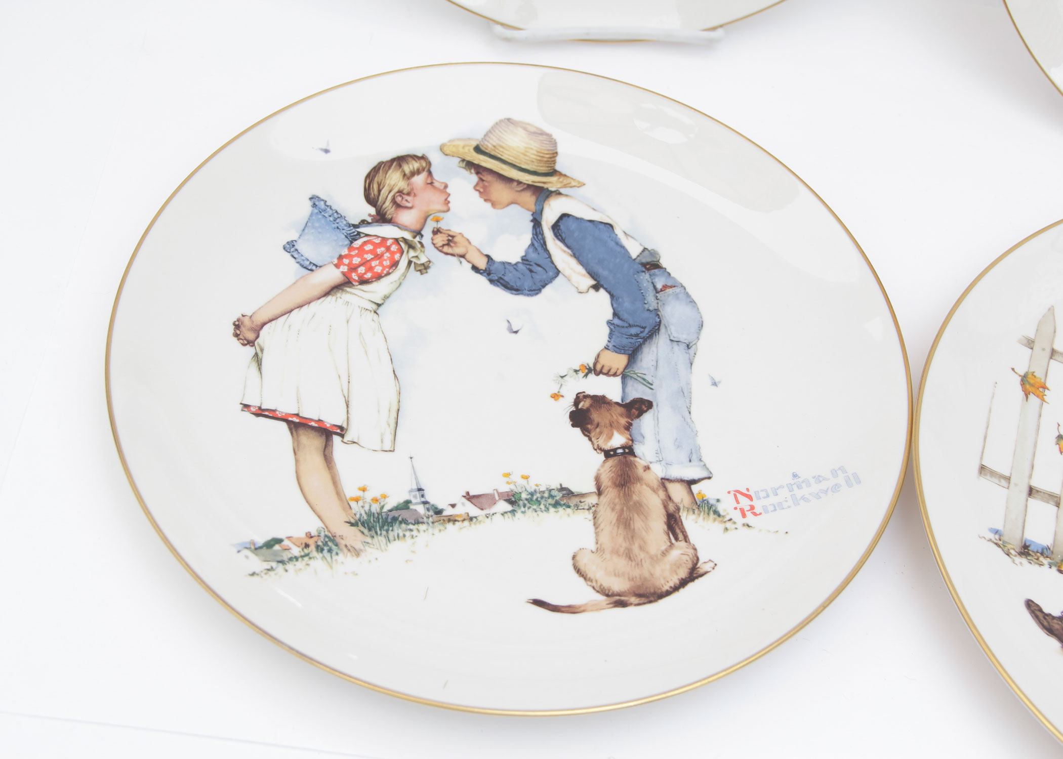 Norman Rockwell Collector Plates and Coffee Table Book