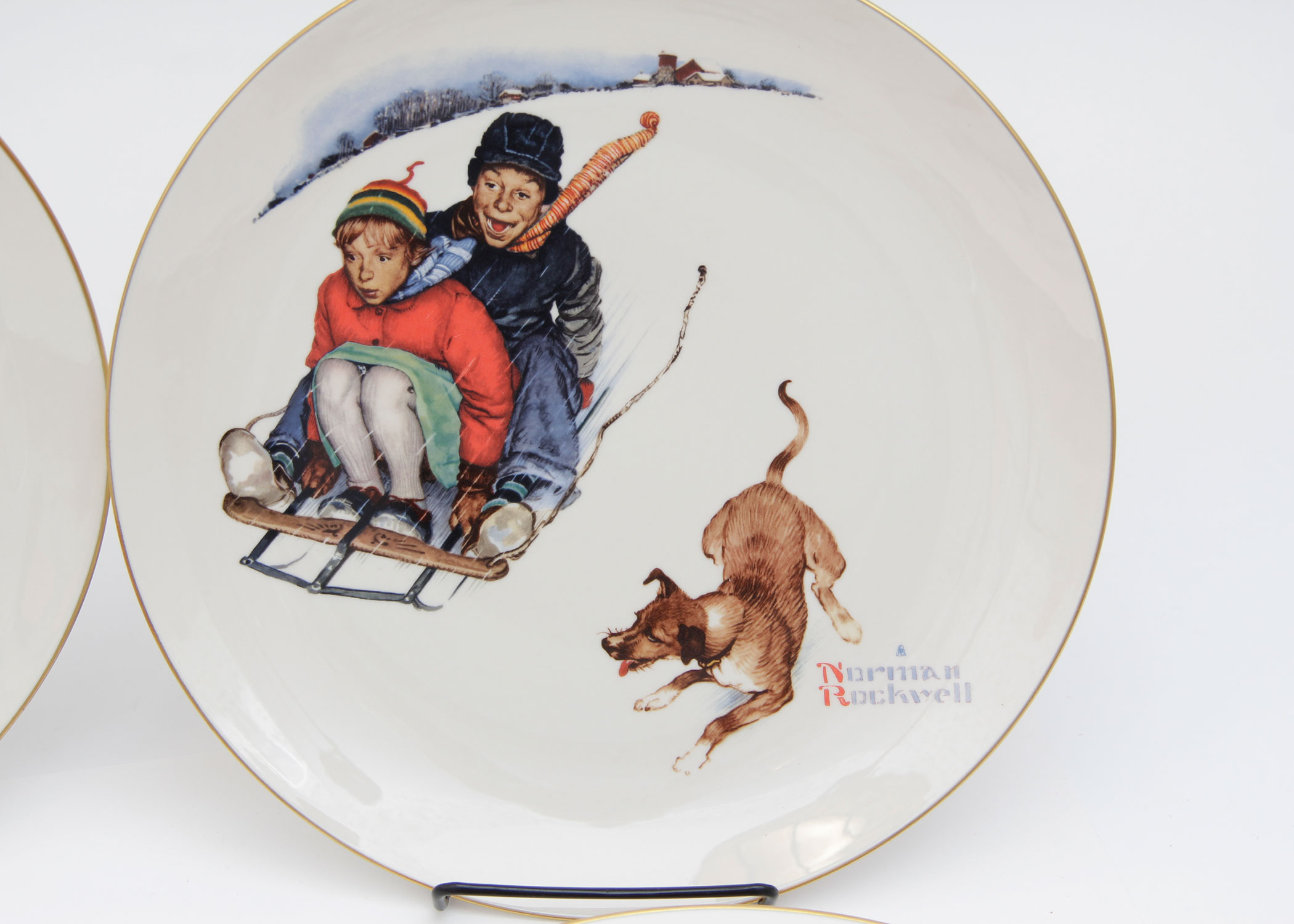 Norman Rockwell Collector Plates and Coffee Table Book