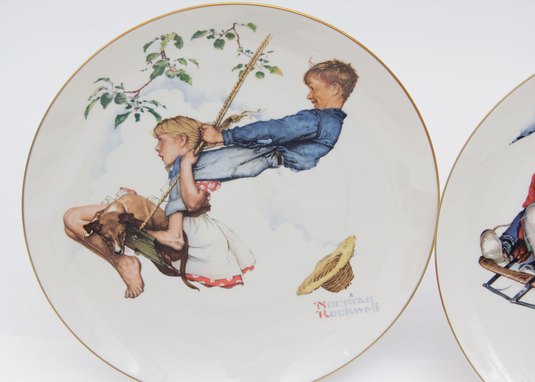Norman Rockwell Collector Plates and Coffee Table Book