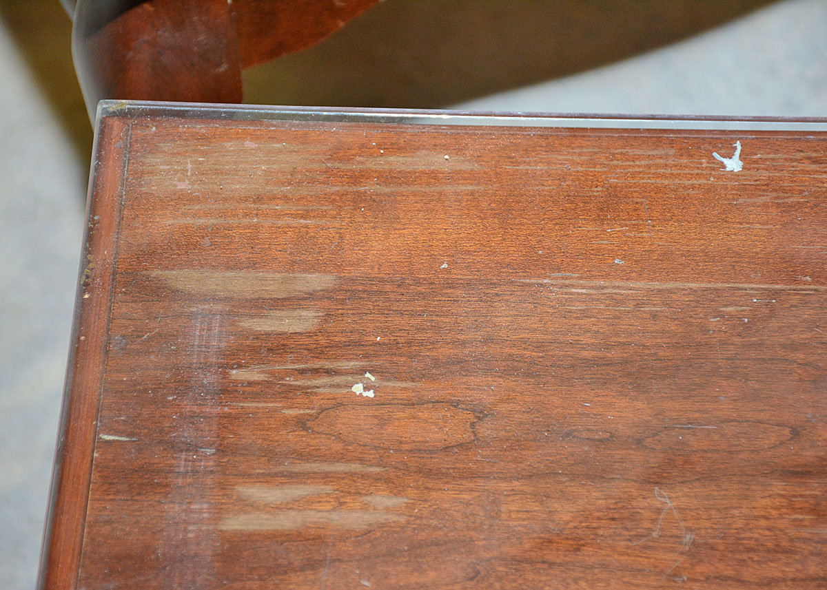 Mersman Furniture Glass Top Mahogany End Tables