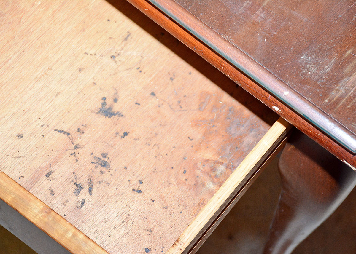 Mersman Furniture Glass Top Mahogany End Tables