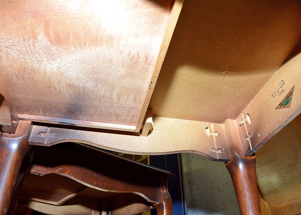 Mersman Furniture Glass Top Mahogany End Tables