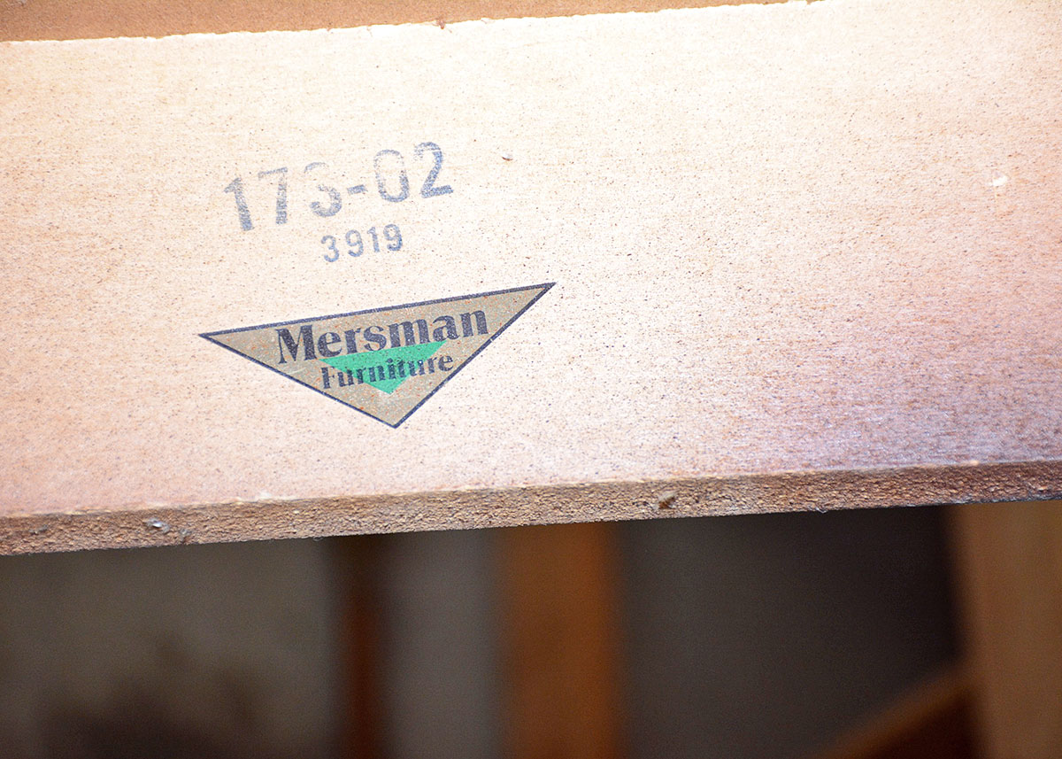 Mersman Furniture Glass Top Mahogany End Tables