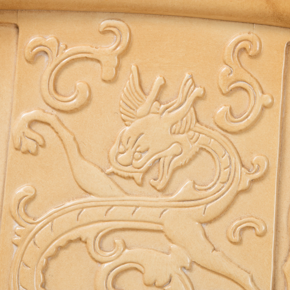 Henredon Marbleized Chinoiserie Dragon Motif Armchairs