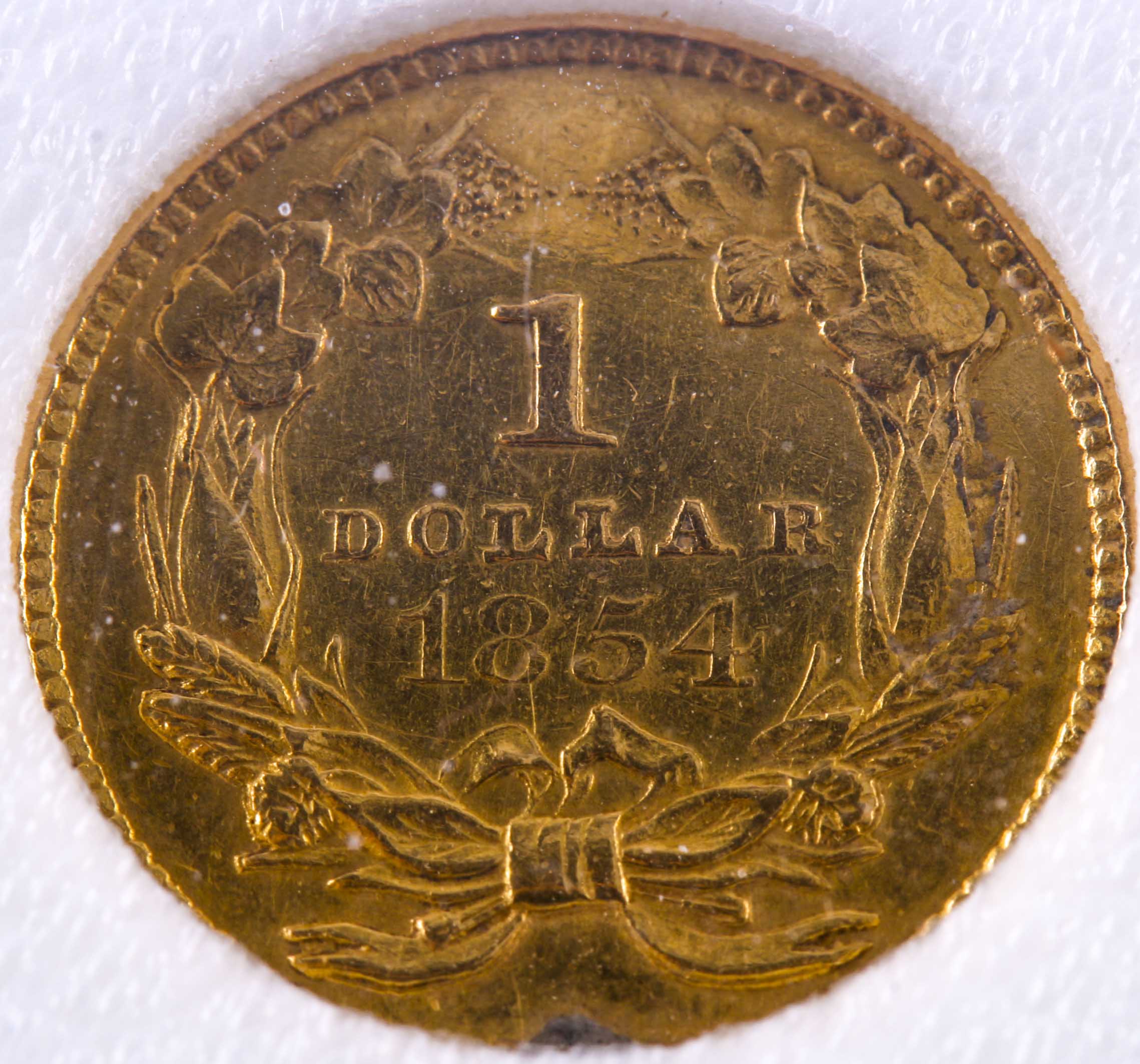 Type II 1854 Indian Head Princess $1 Gold Coin