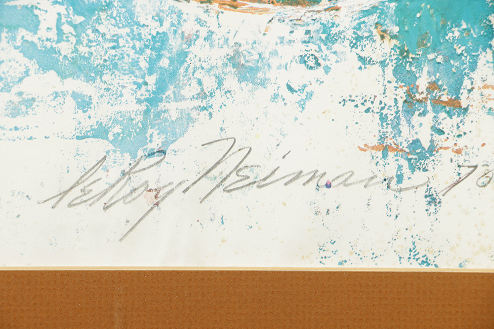 LeRoy Neiman Offset Lithograph on Paper "Joe Namath"