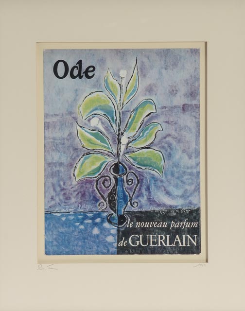 Ode by Guerlain Vintage Original Offset Lithograph French Ad