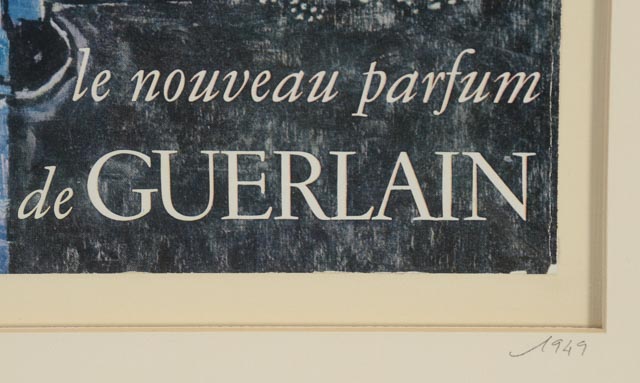 Ode by Guerlain Vintage Original Offset Lithograph French Ad