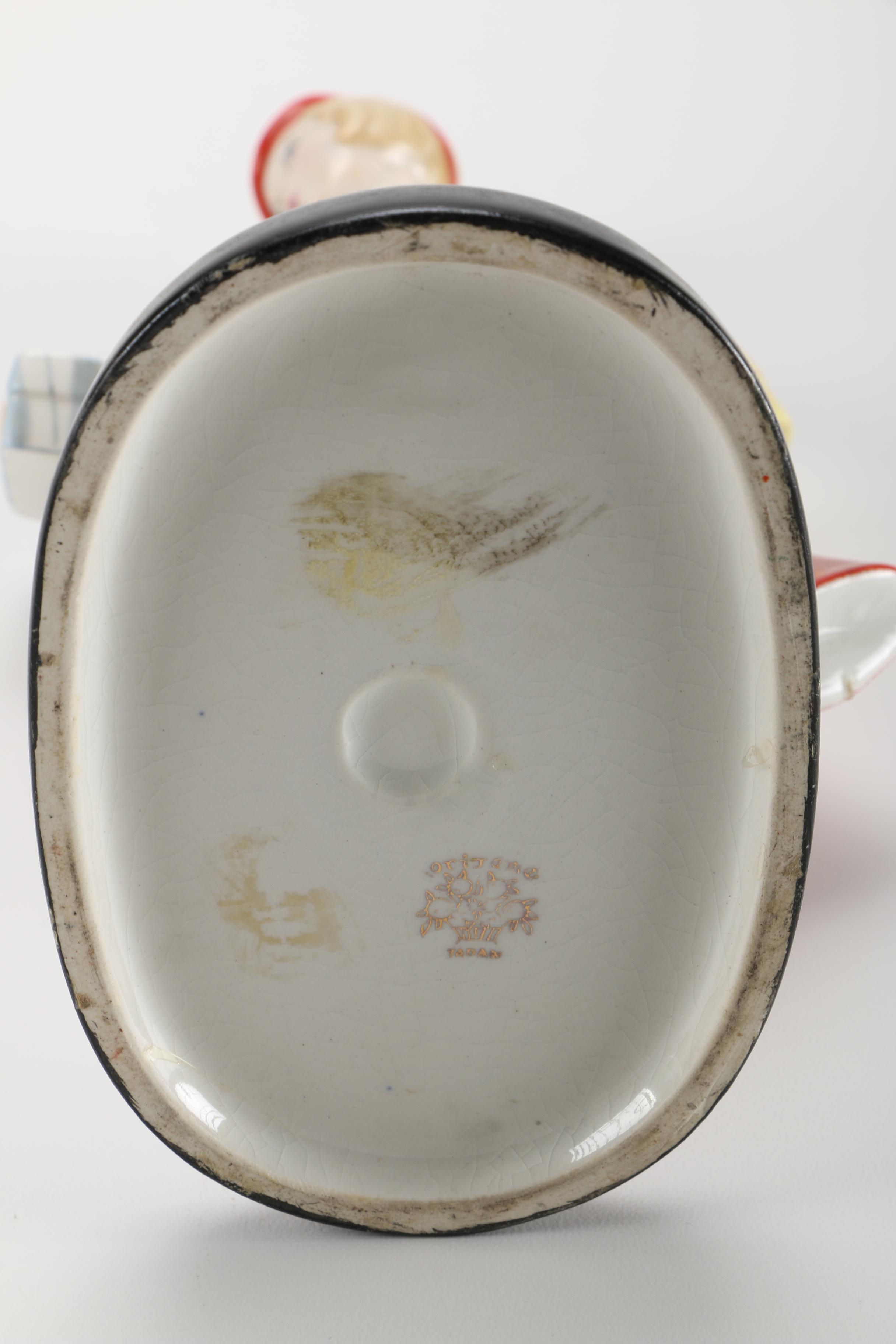 Vintage Japanese Female Shopping Figurine