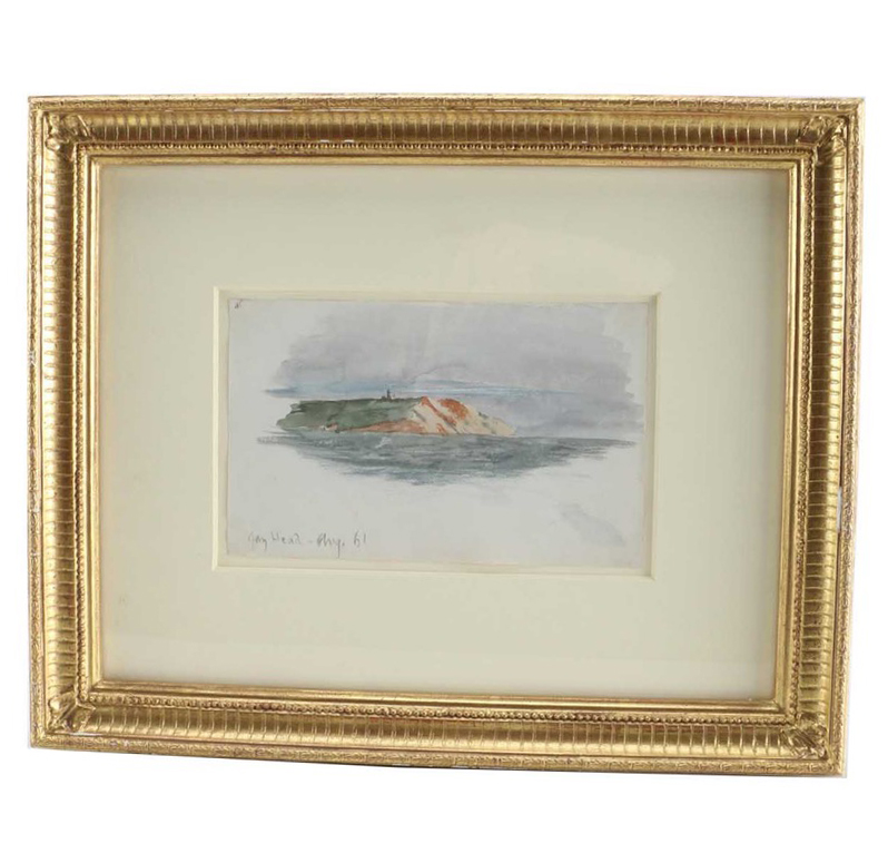 Charles DeWolf Brownell Watercolor Painting on Paper "Gay Head"