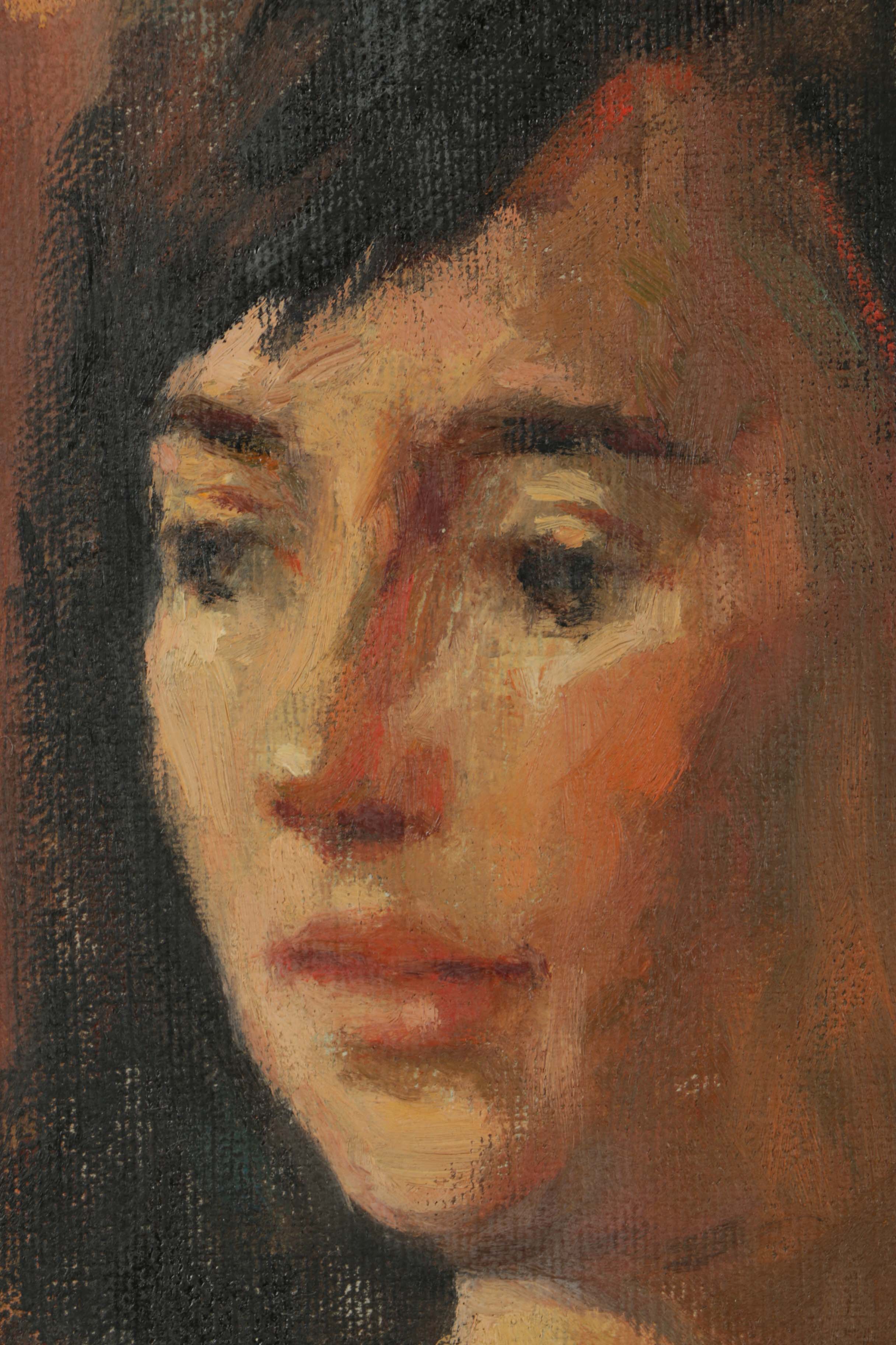 Vivian Reed Oil Painting on Canvas of Seated Nude Woman