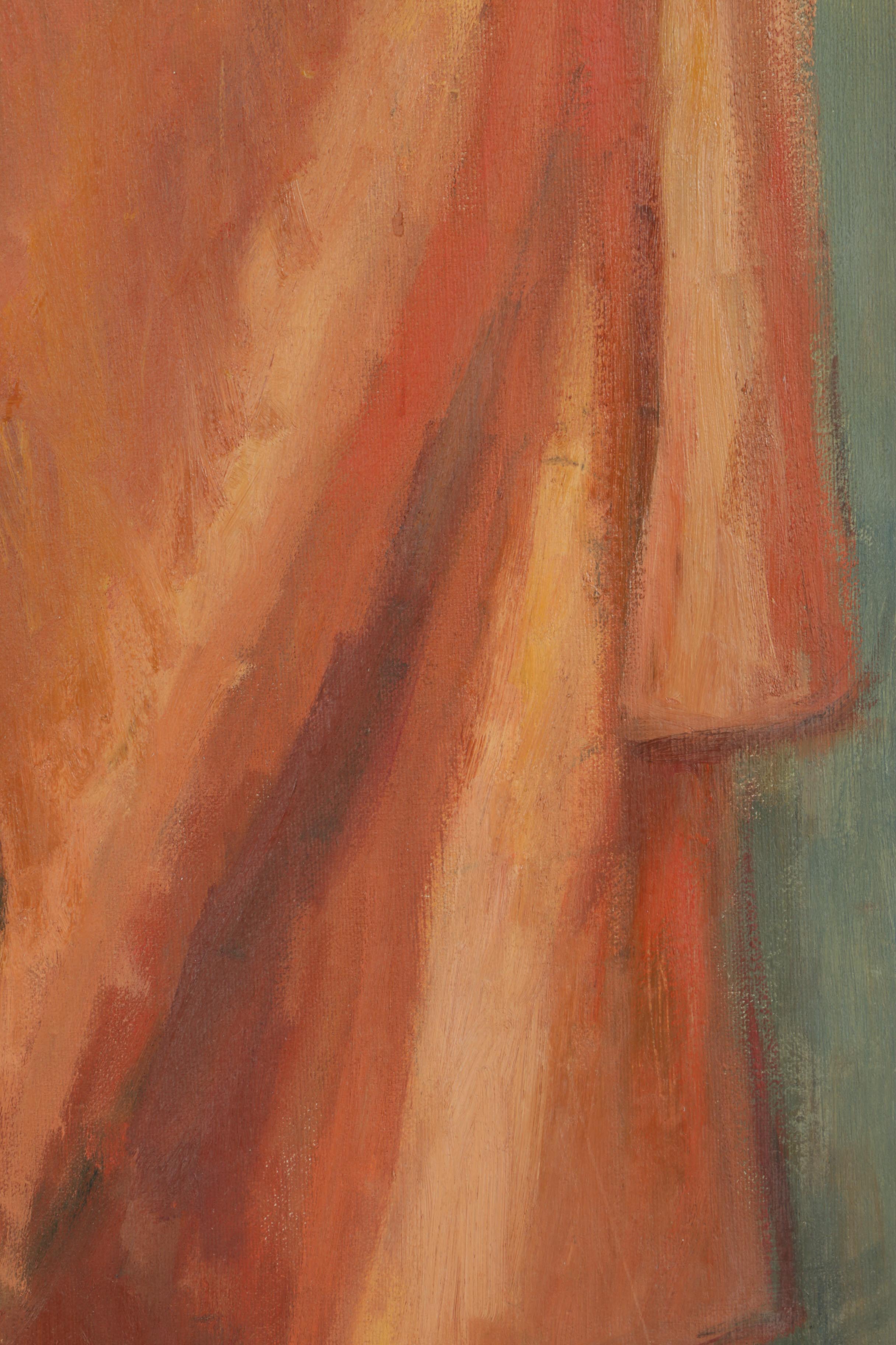 Vivian Reed Oil Painting on Canvas of Seated Nude Woman