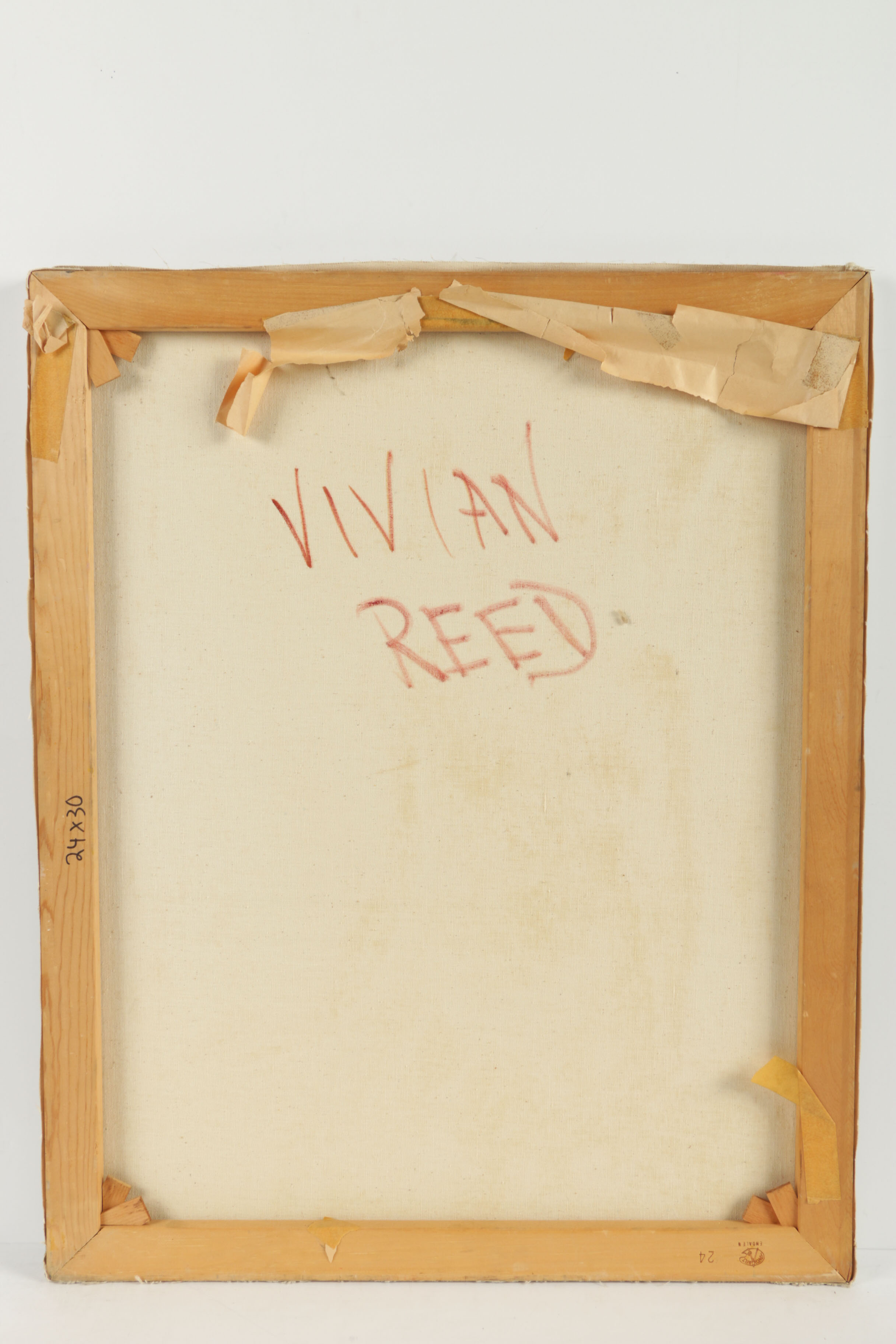 Vivian Reed Oil Painting on Canvas of Seated Nude Woman