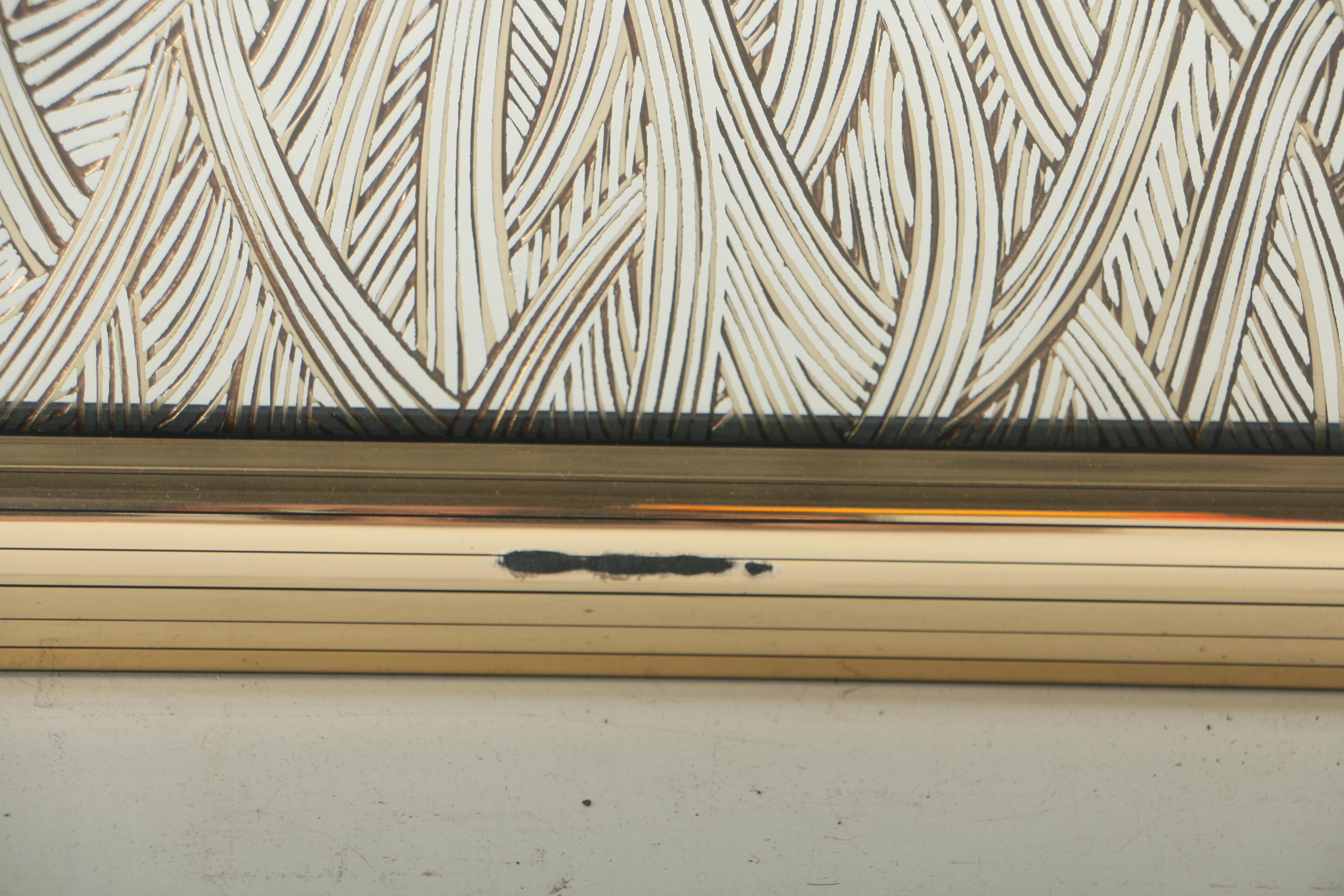 Vintage  Sharon Concepts Gold Framed Mirror with Painted Border