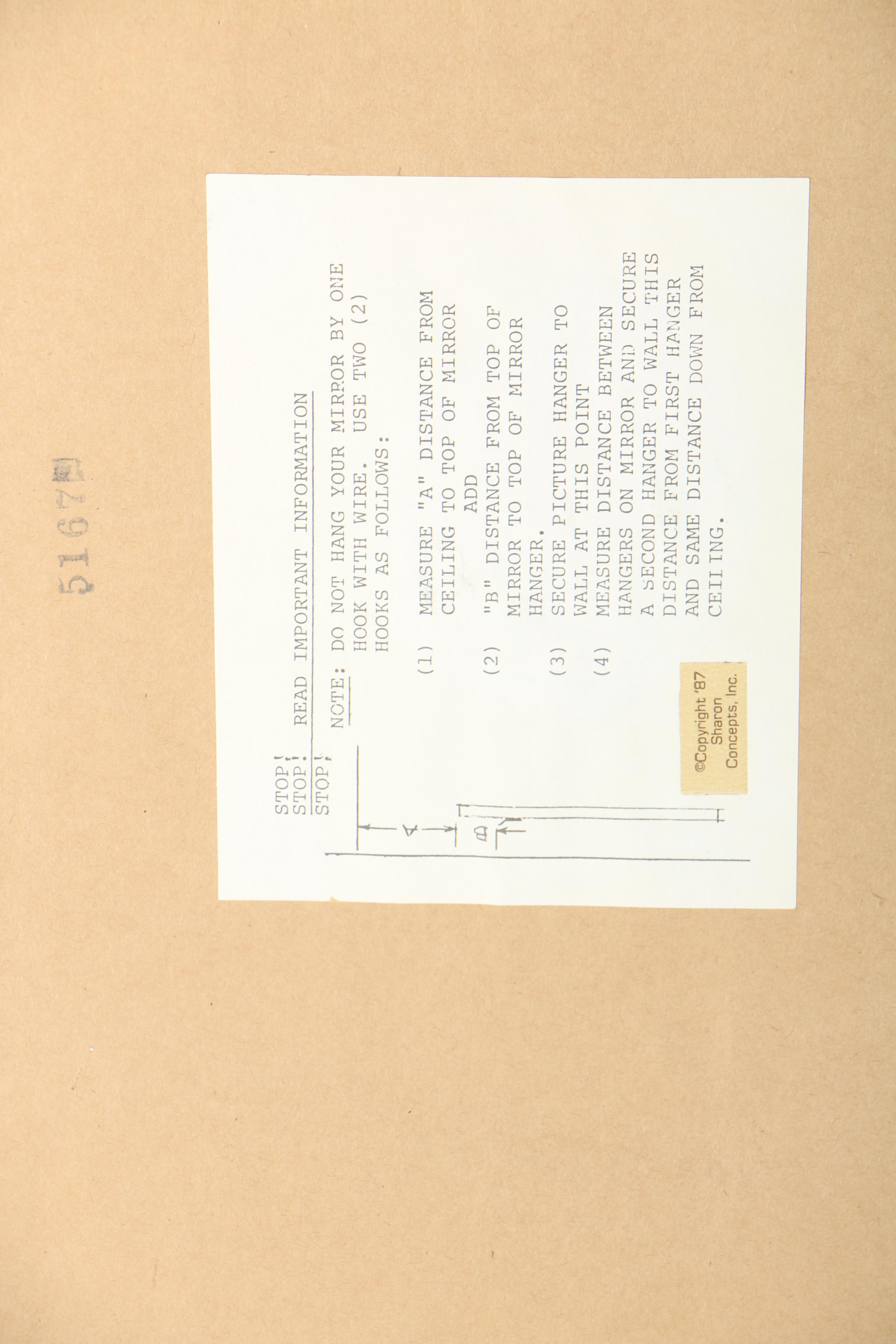 Vintage  Sharon Concepts Gold Framed Mirror with Painted Border