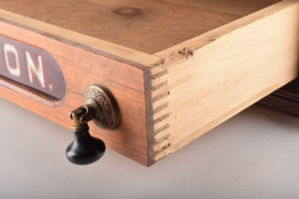 Antique Clark's Threads Store Display Cabinet