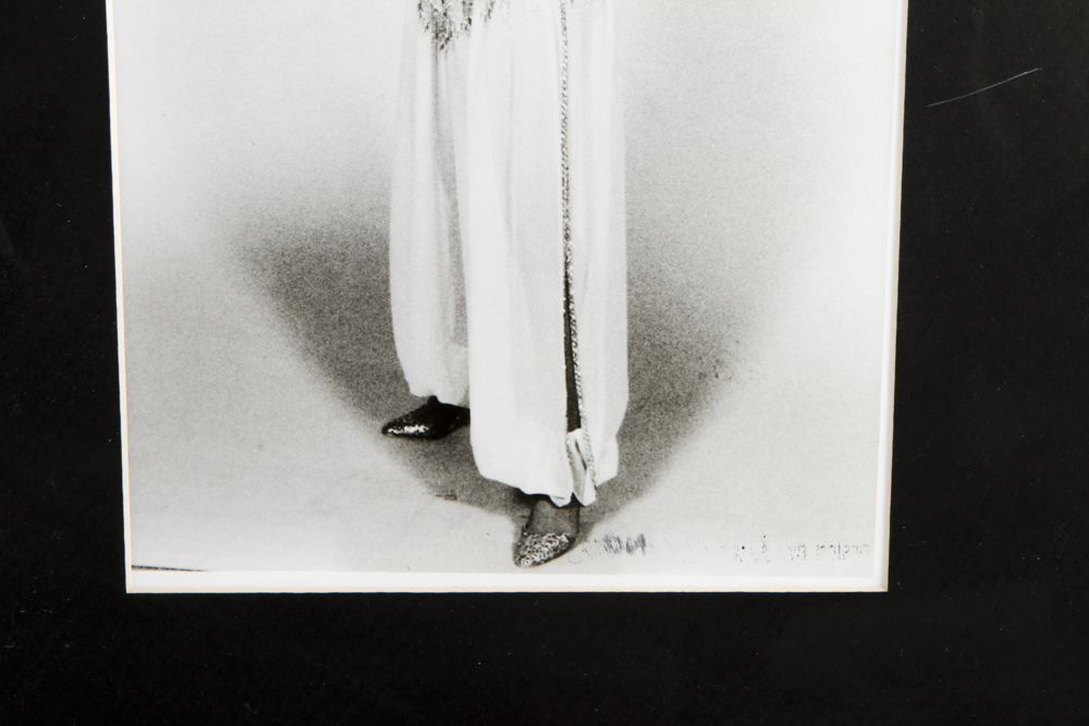 "Jeannie" Ink on Paper Costume Sketch with Photo of Barbara Eden in Outfit from 1985