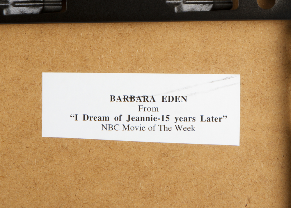 "Jeannie" Ink on Paper Costume Sketch with Photo of Barbara Eden in Outfit from 1985