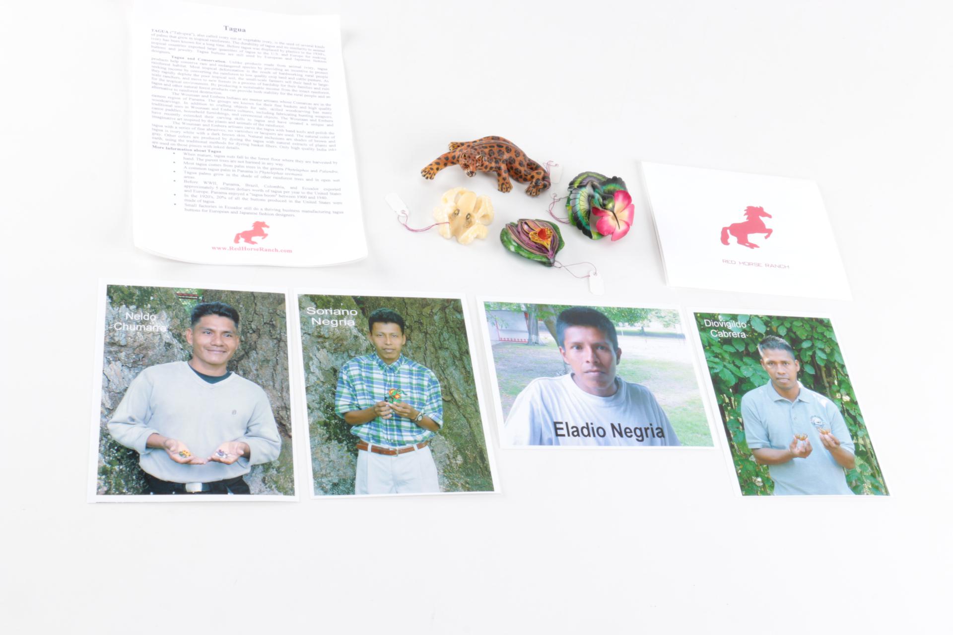 Hand Carved Tagua Panamanian Figurines