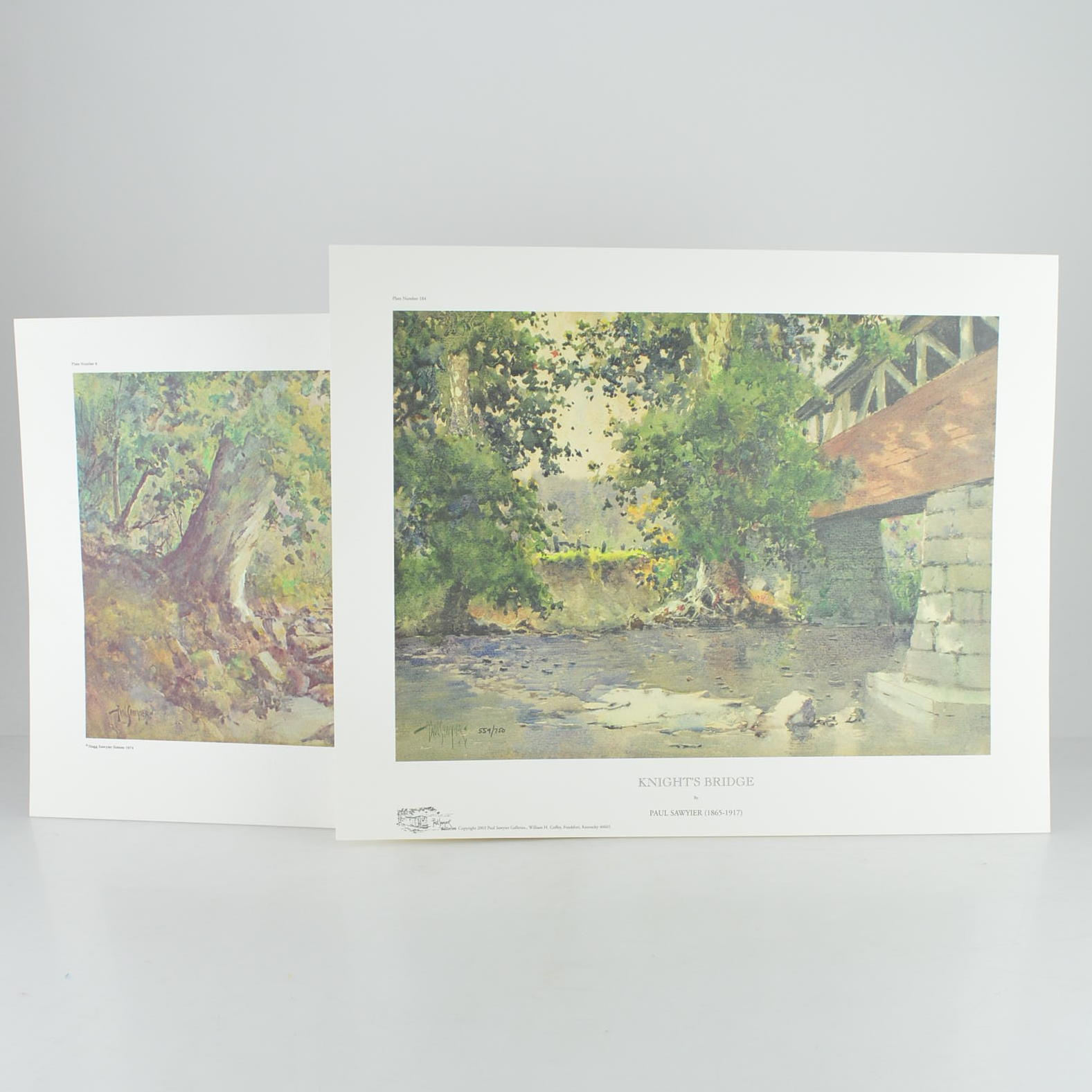Paul Sawyier Limited Edition Prints "Knight's Bridge" and "View from Knight's Bridge"