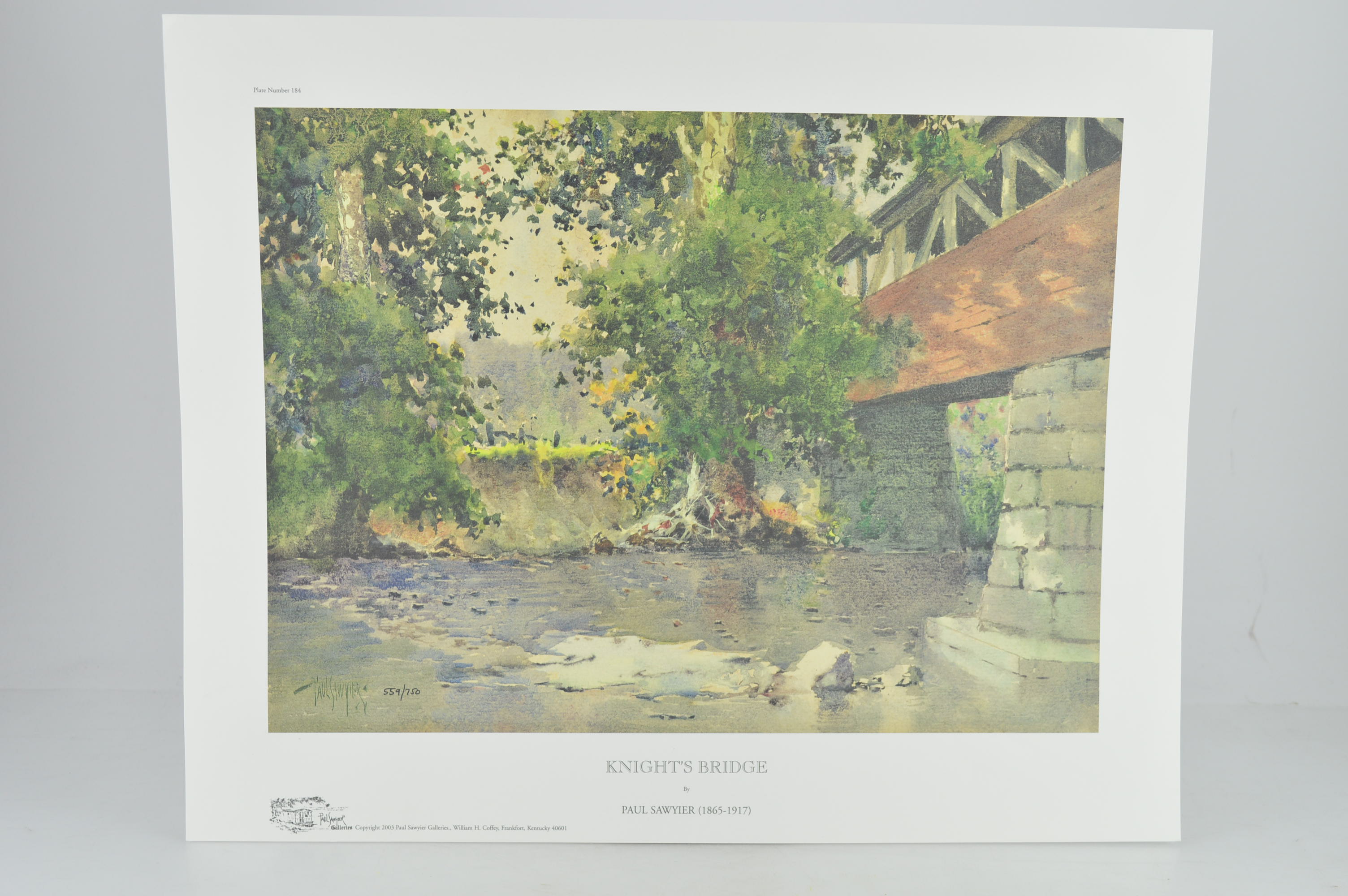 Paul Sawyier Limited Edition Prints "Knight's Bridge" and "View from Knight's Bridge"