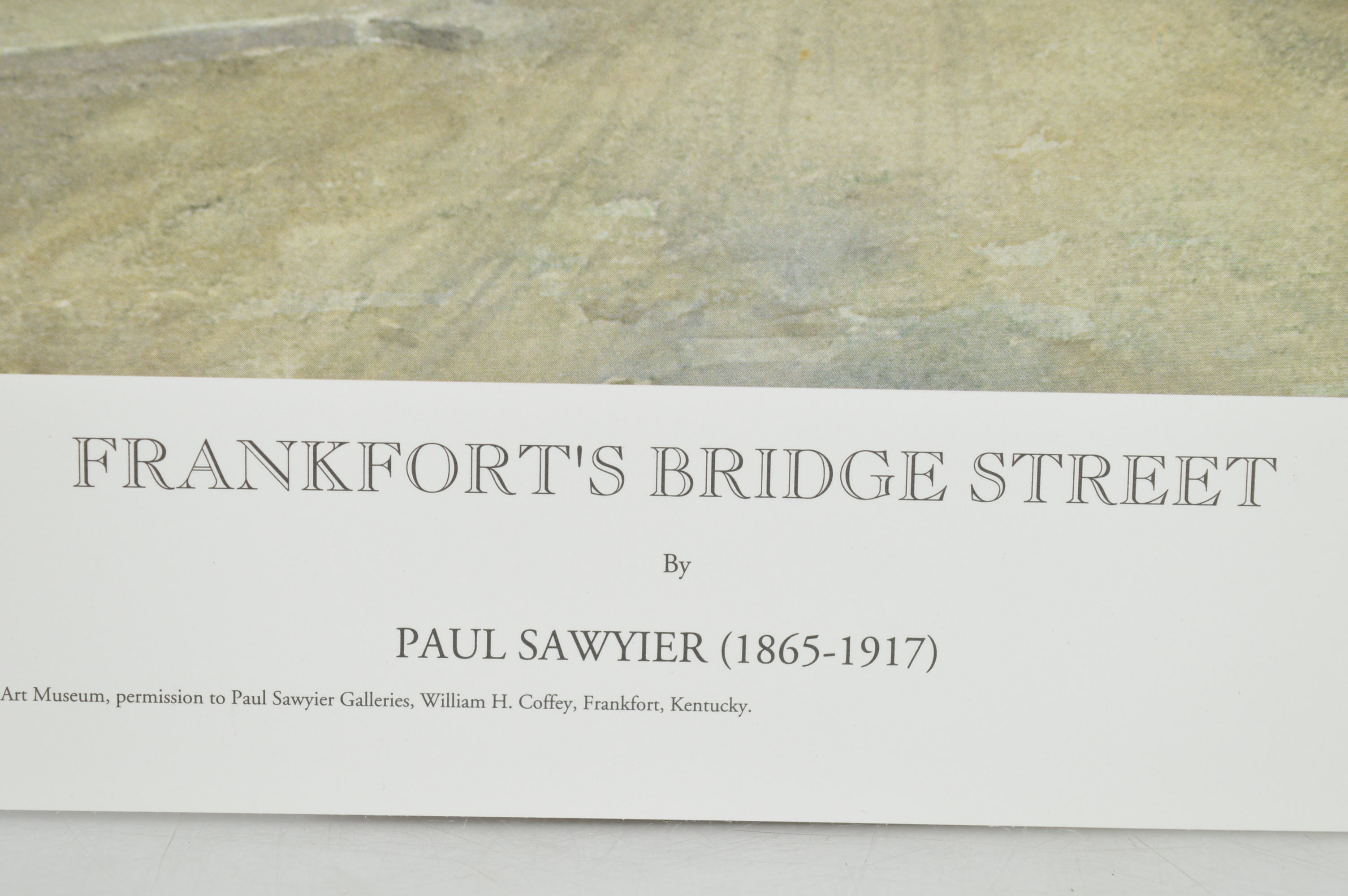 Paul Sawyier Limited Edition Prints "The Covered Bridge," "Frankfort's Bridge Street" and "Covered Bridge in Winter"