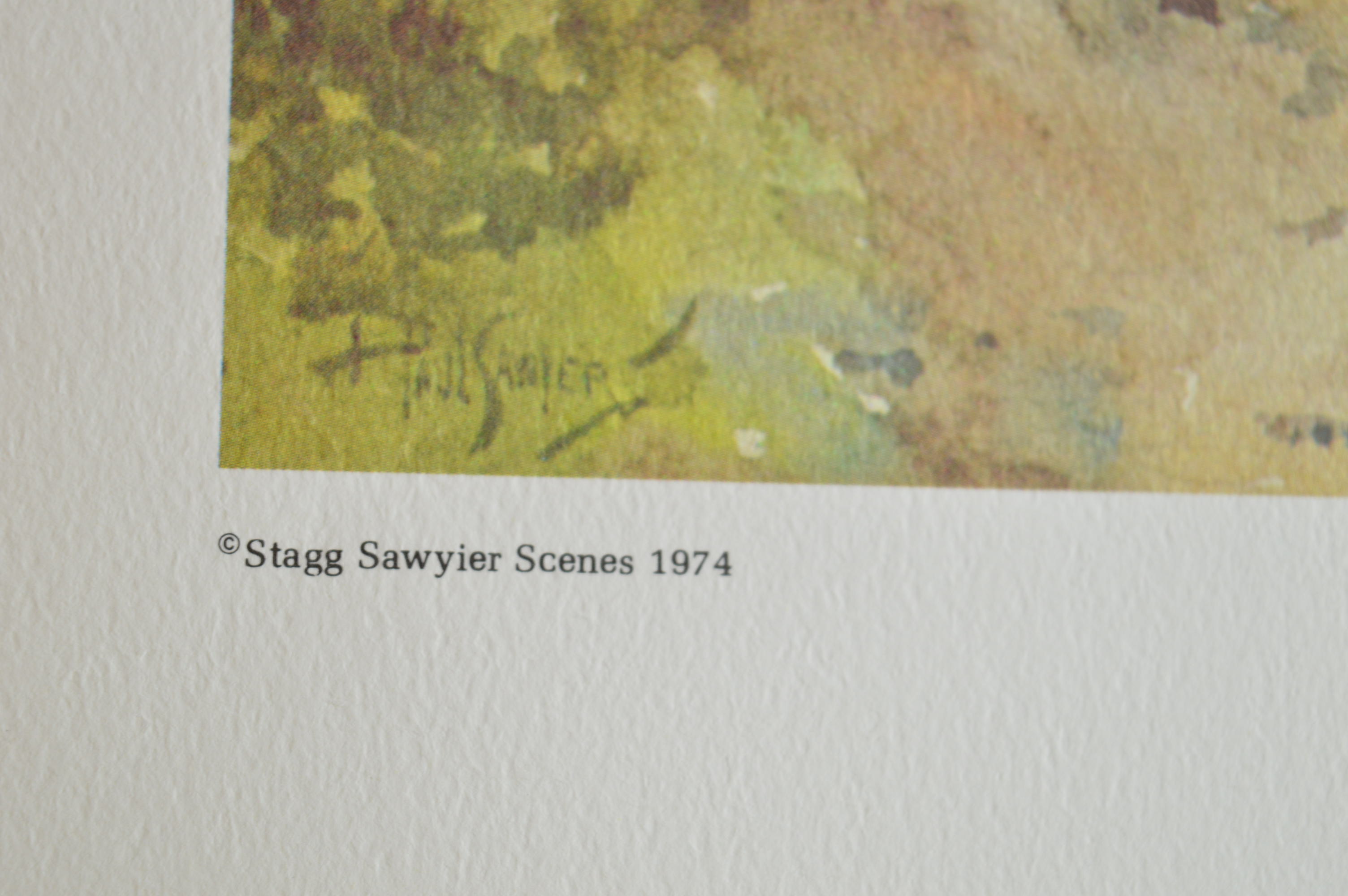 Paul Sawyier Limited Edition Prints "The Covered Bridge," "Frankfort's Bridge Street" and "Covered Bridge in Winter"