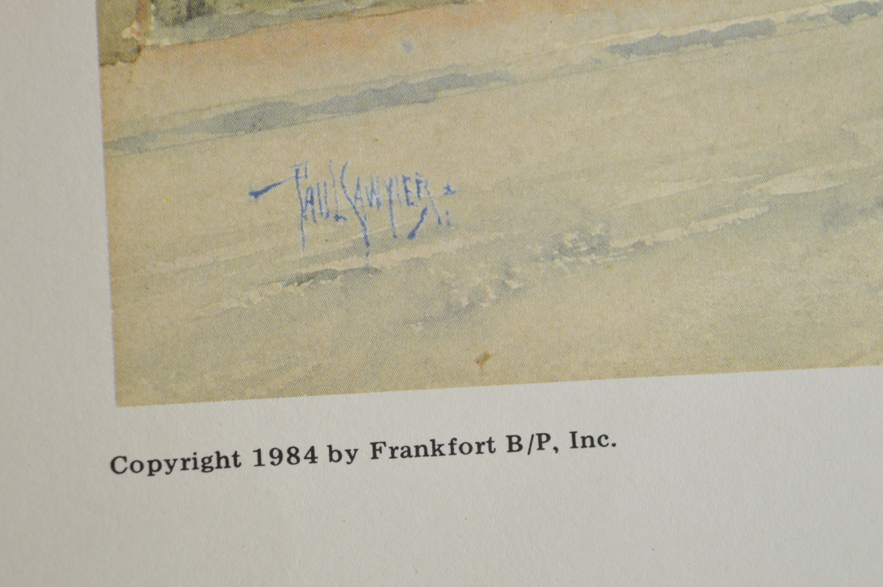 Paul Sawyier Limited Edition Prints "The Covered Bridge," "Frankfort's Bridge Street" and "Covered Bridge in Winter"