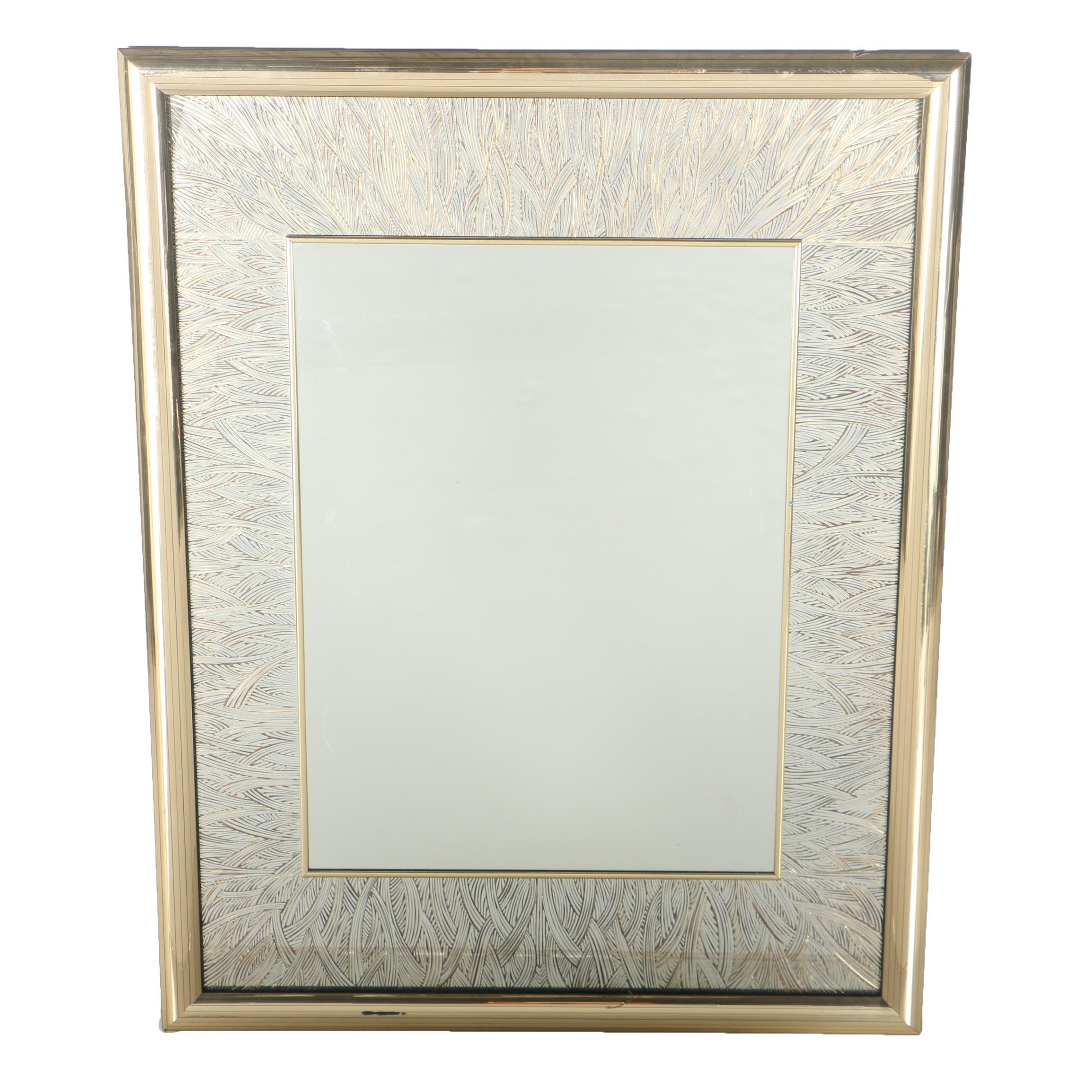 Vintage  Sharon Concepts Gold Framed Mirror with Painted Border