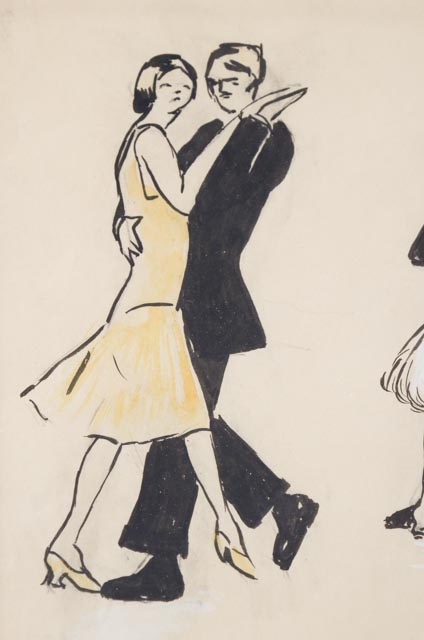 Charleston Original Antique Gouache and Watercolor Painting