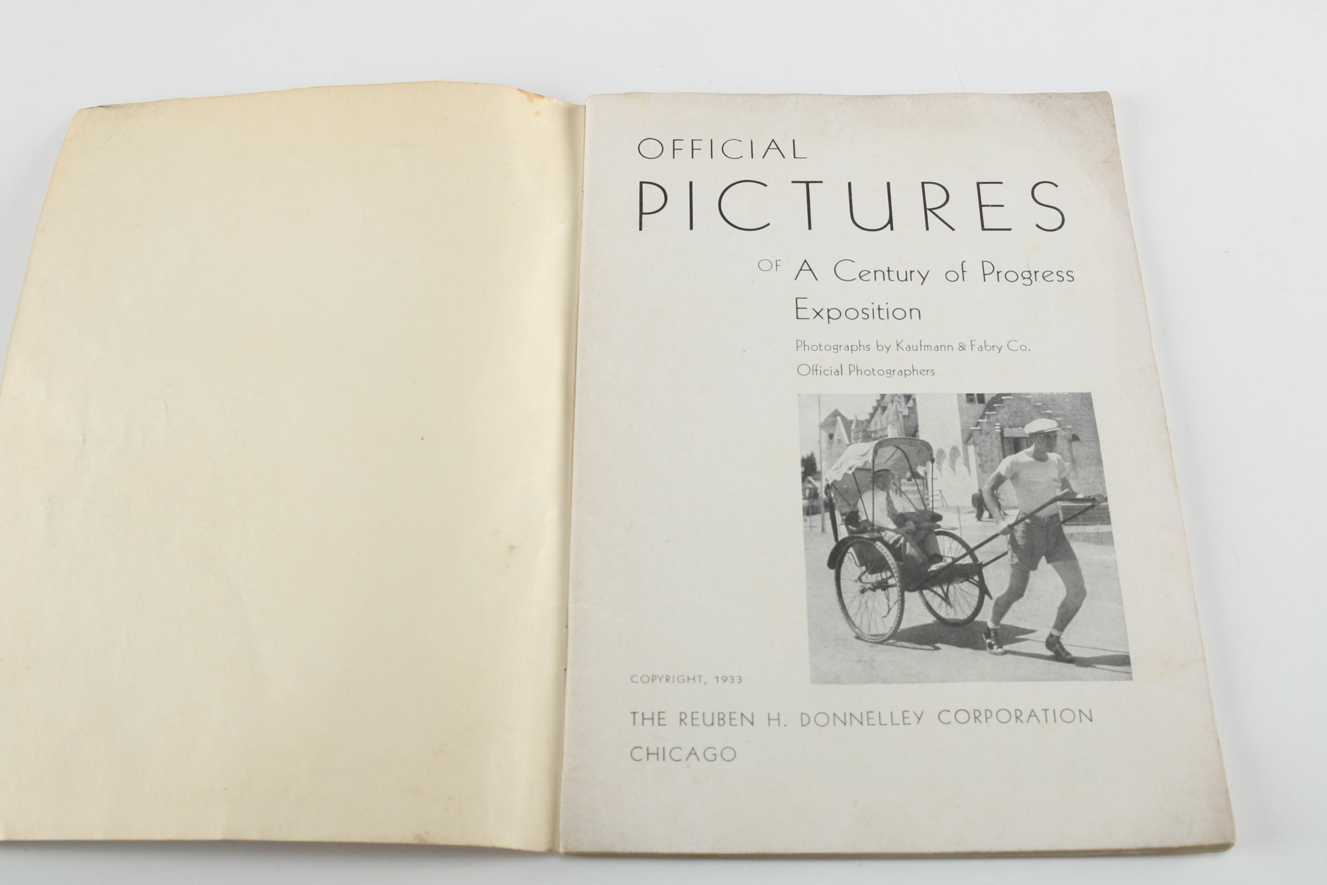 19th and Early 20th Century Photographs and 1933 Chicago Worlds Fair Souvenir Books