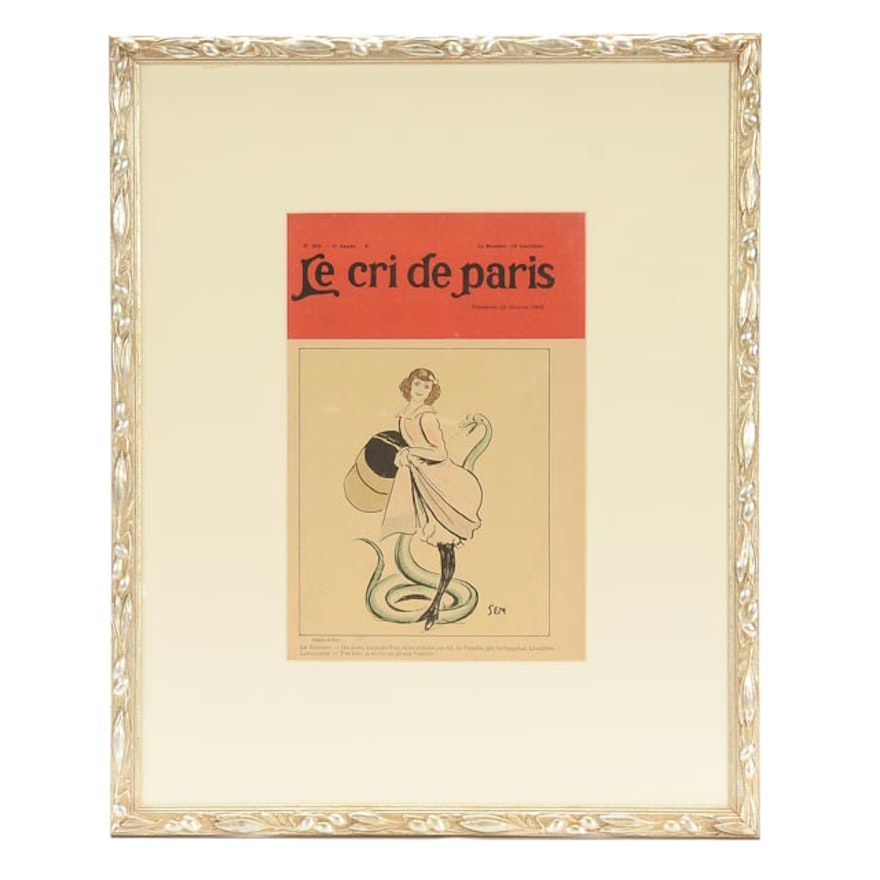 Framed 1902 Cover of Le Cri de Paris