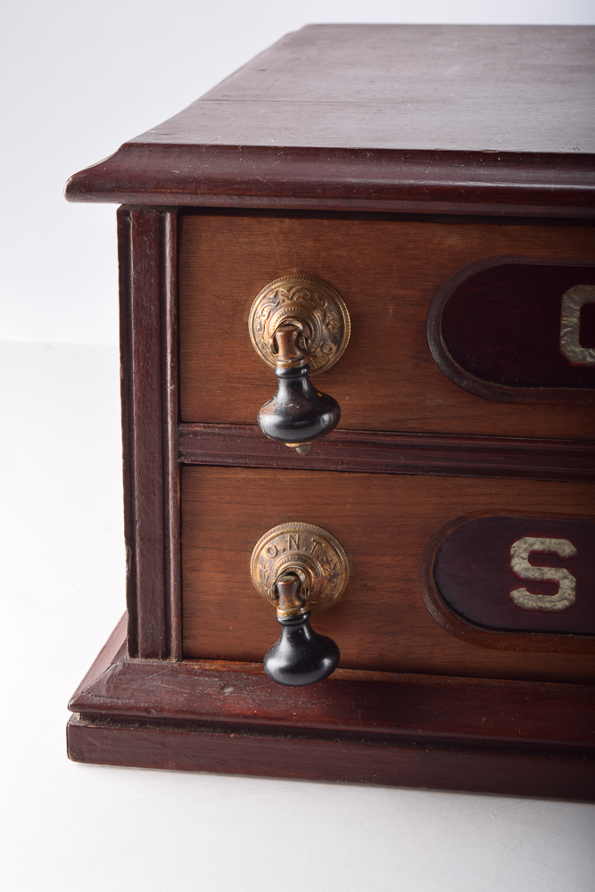 Antique Clark's Threads Store Display Cabinet