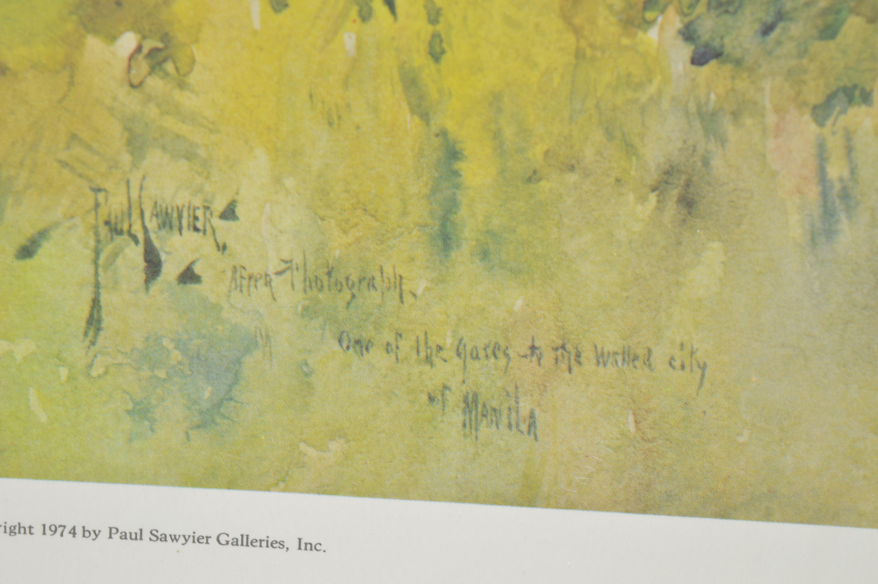 Paul Sawyier Limited Edition Prints "Secluded Byway," "The Walled City" and "Path Less Traveled By"