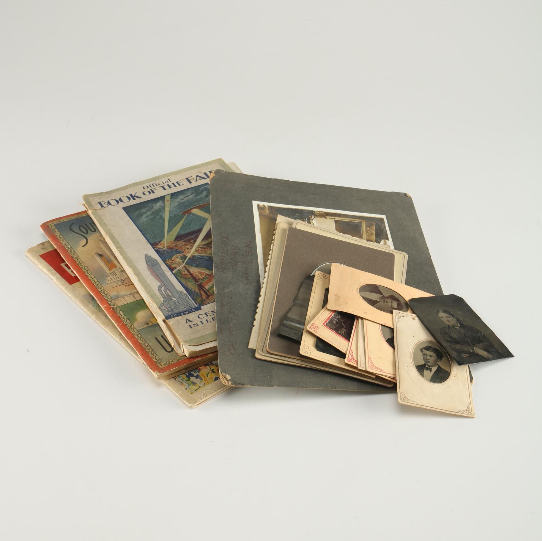 19th and Early 20th Century Photographs and 1933 Chicago Worlds Fair Souvenir Books