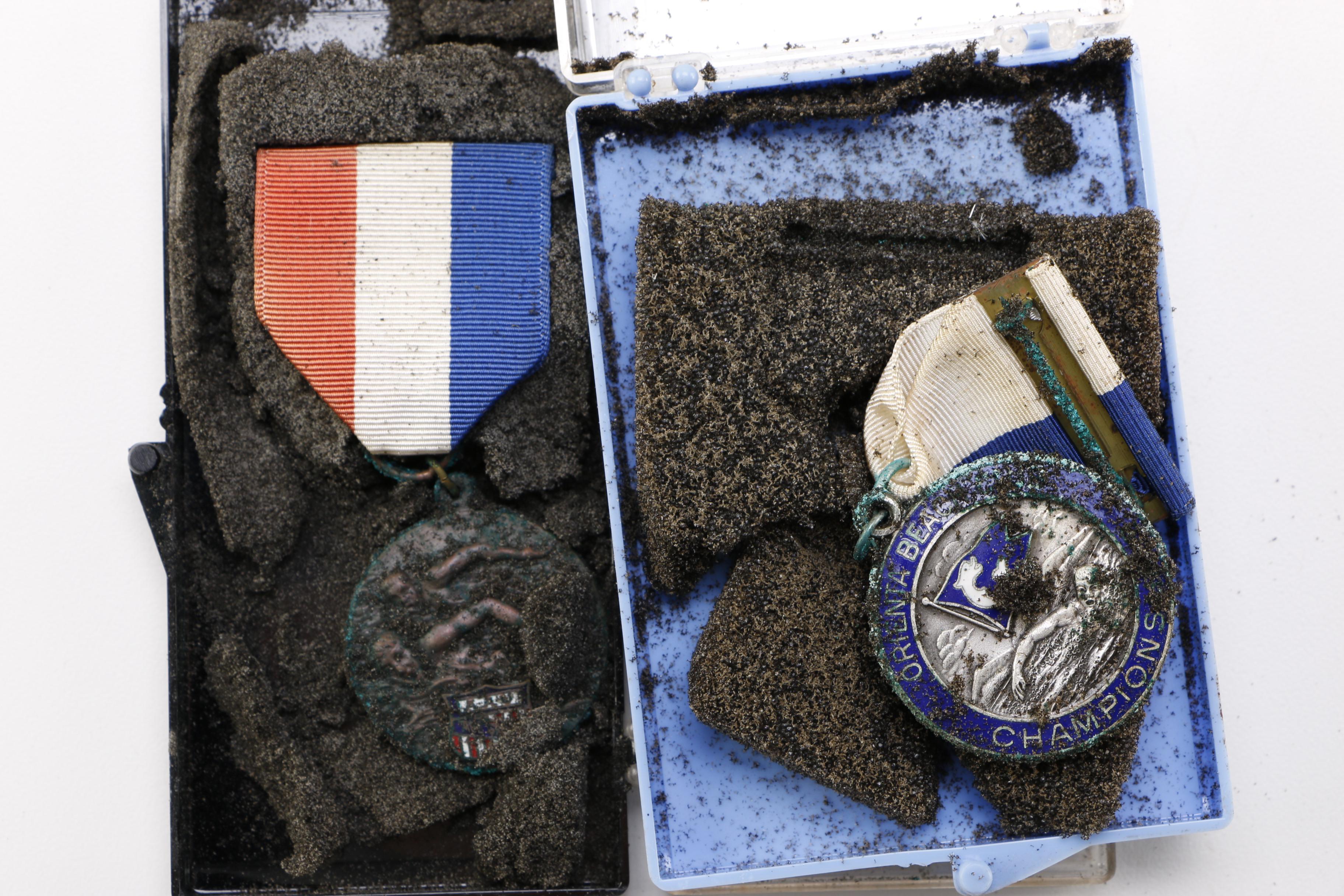 Large Vintage Group of Swimming Medals