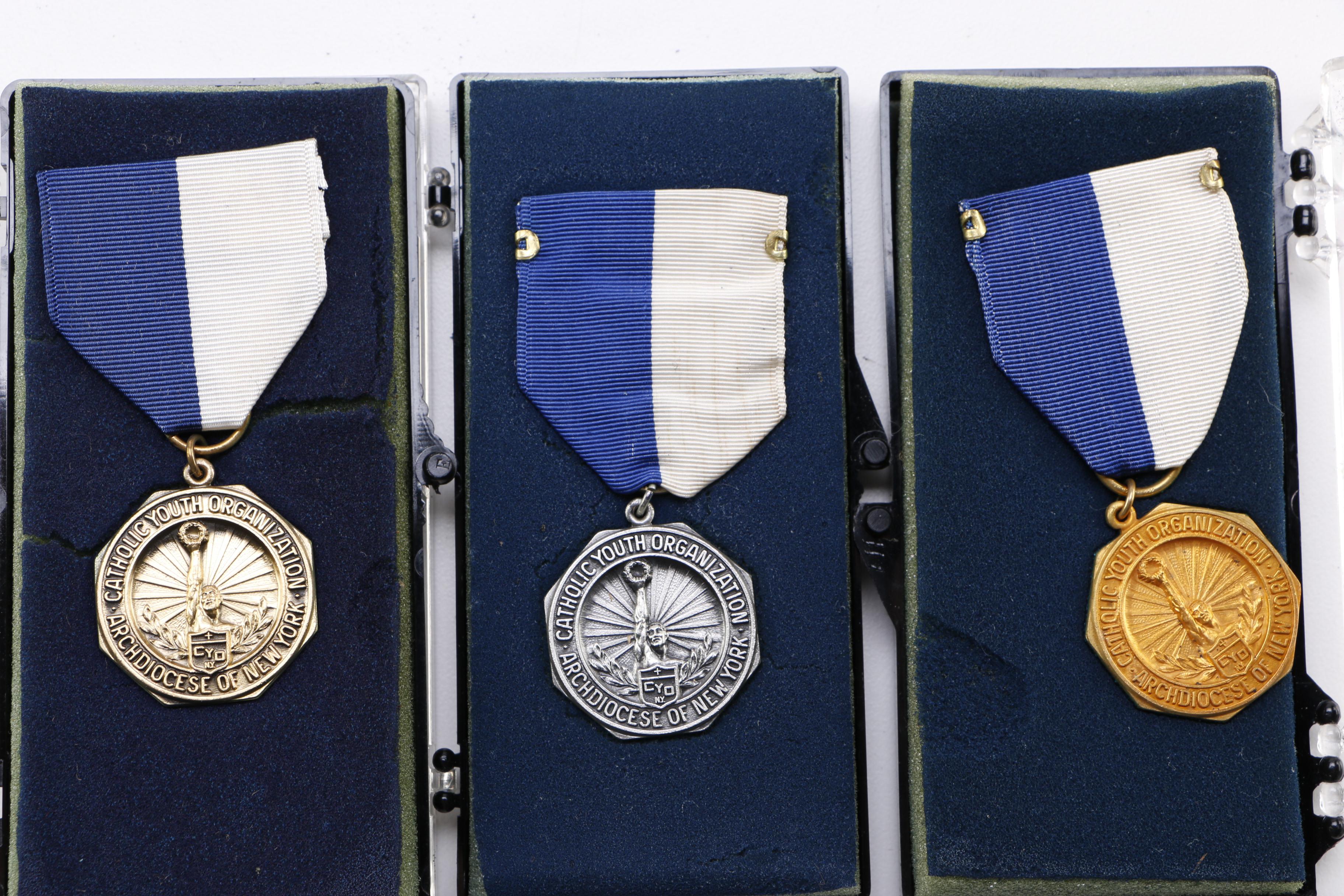 Large Vintage Group of Swimming Medals