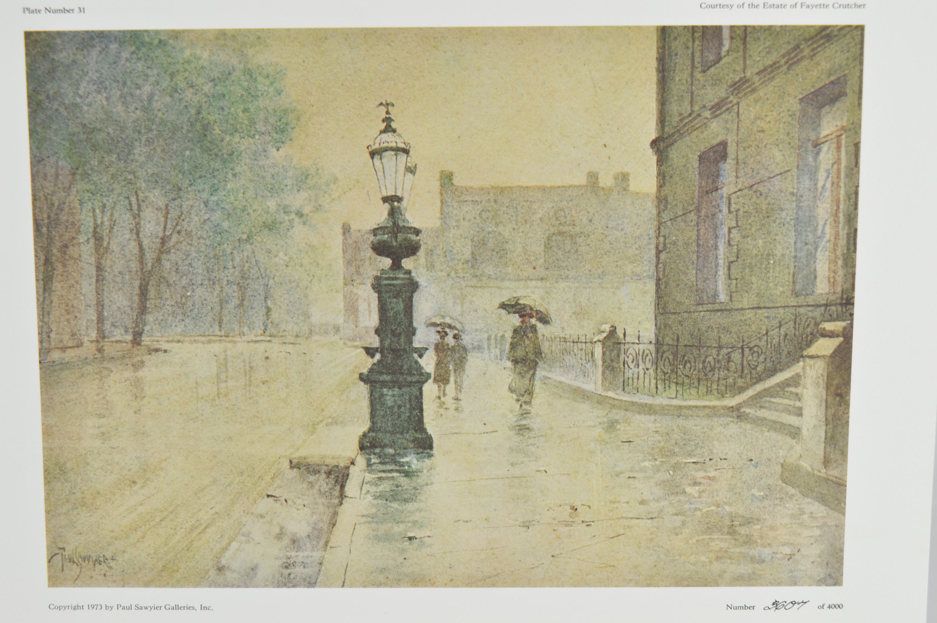 Paul Sawyier Limited Edition Prints "The Fountain," and "Old Capital Fountain"
