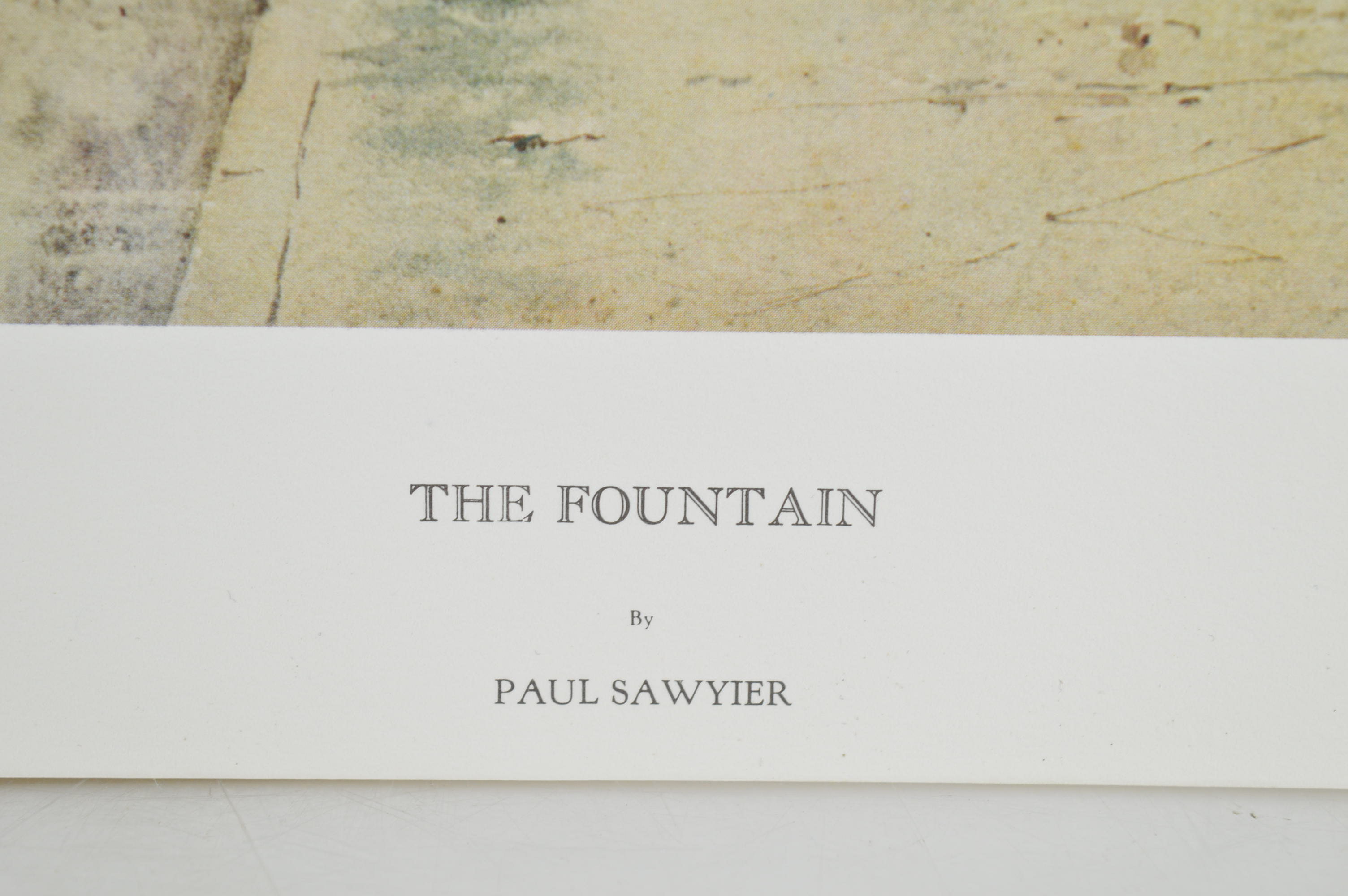 Paul Sawyier Limited Edition Prints "The Fountain," and "Old Capital Fountain"