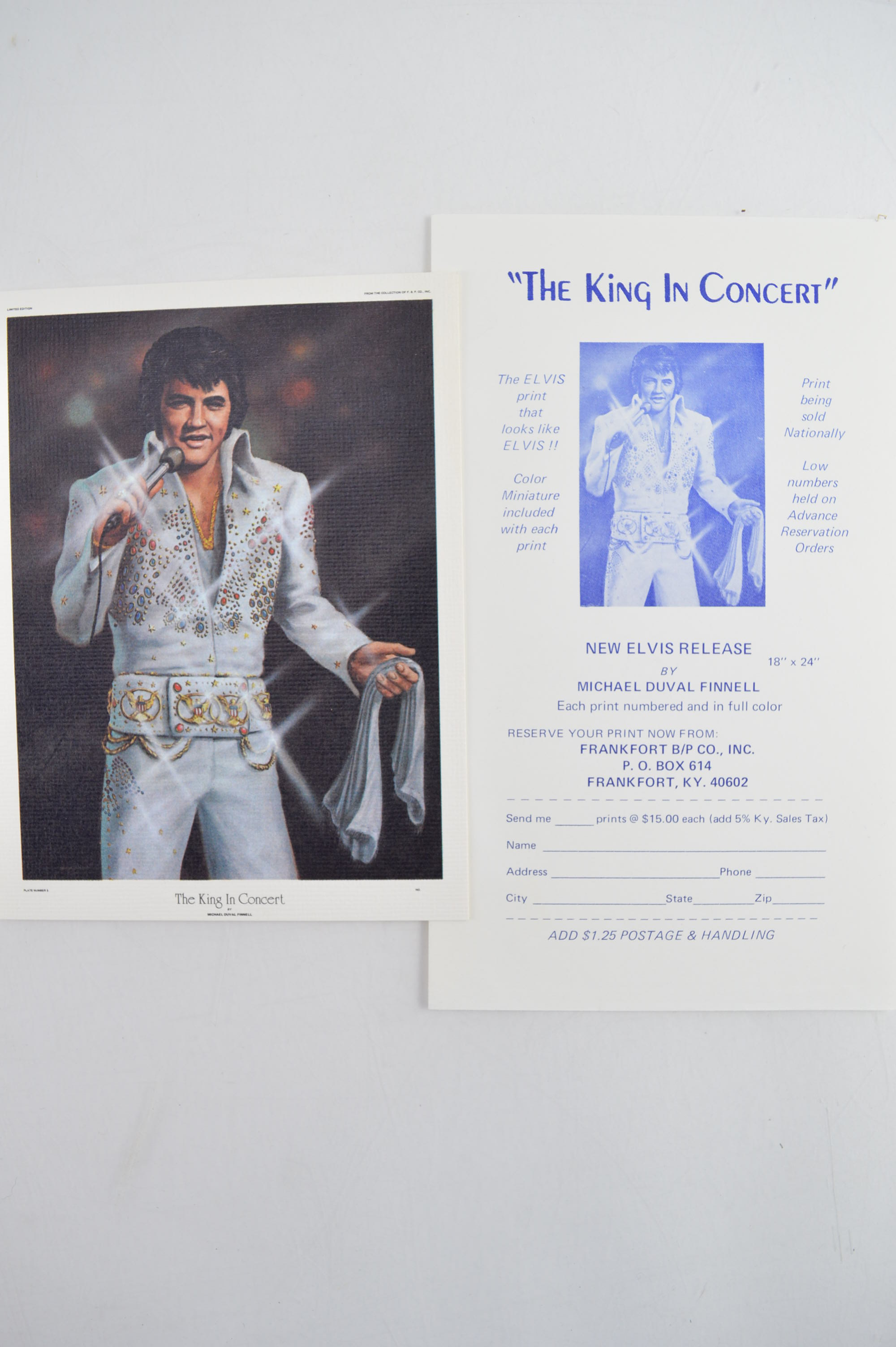After Micael Duval Finnell Limited Edition Print "The King in Concert"
